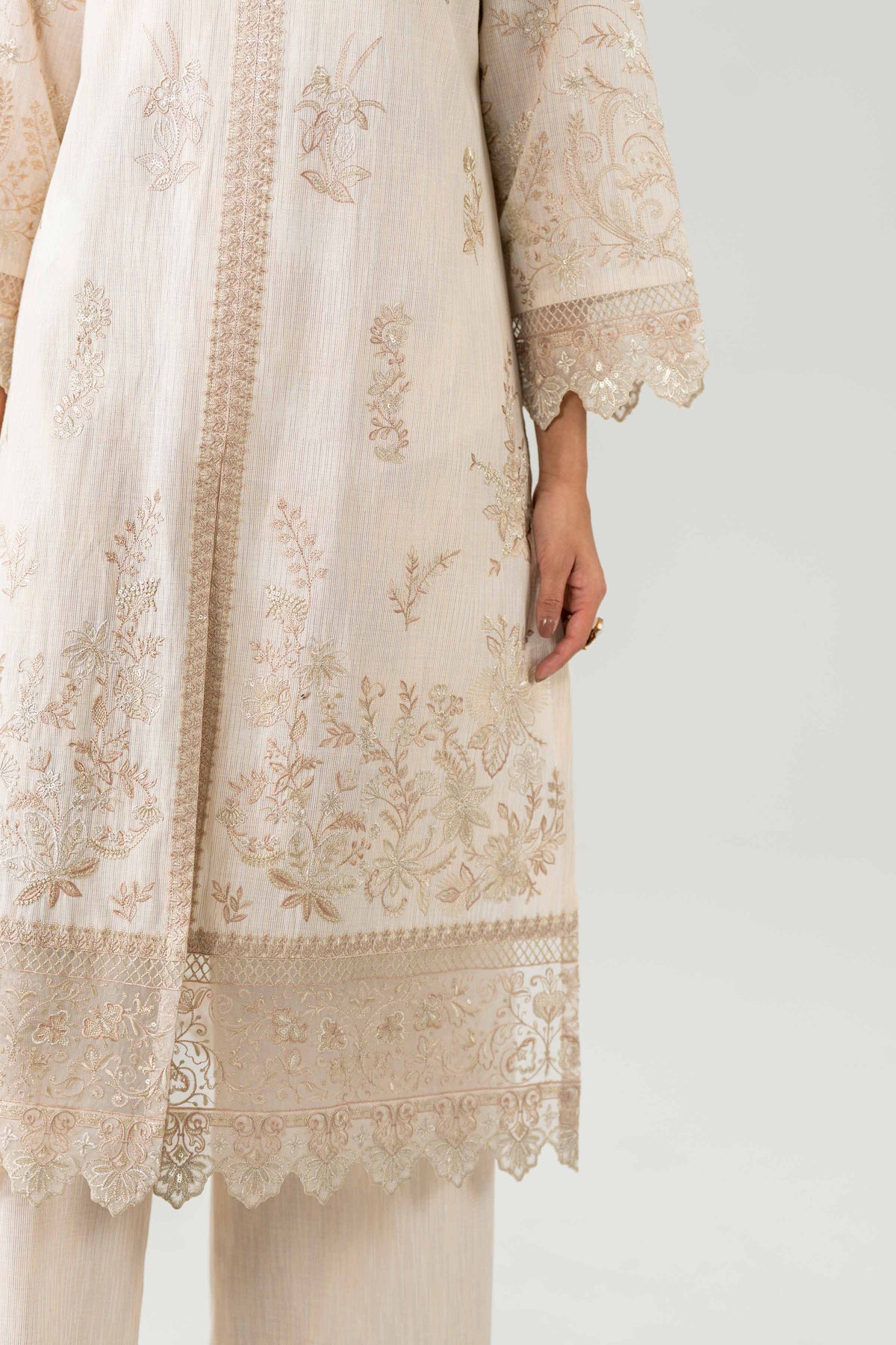 3 Piece - Printed Embroidered Suit - KBS26-82