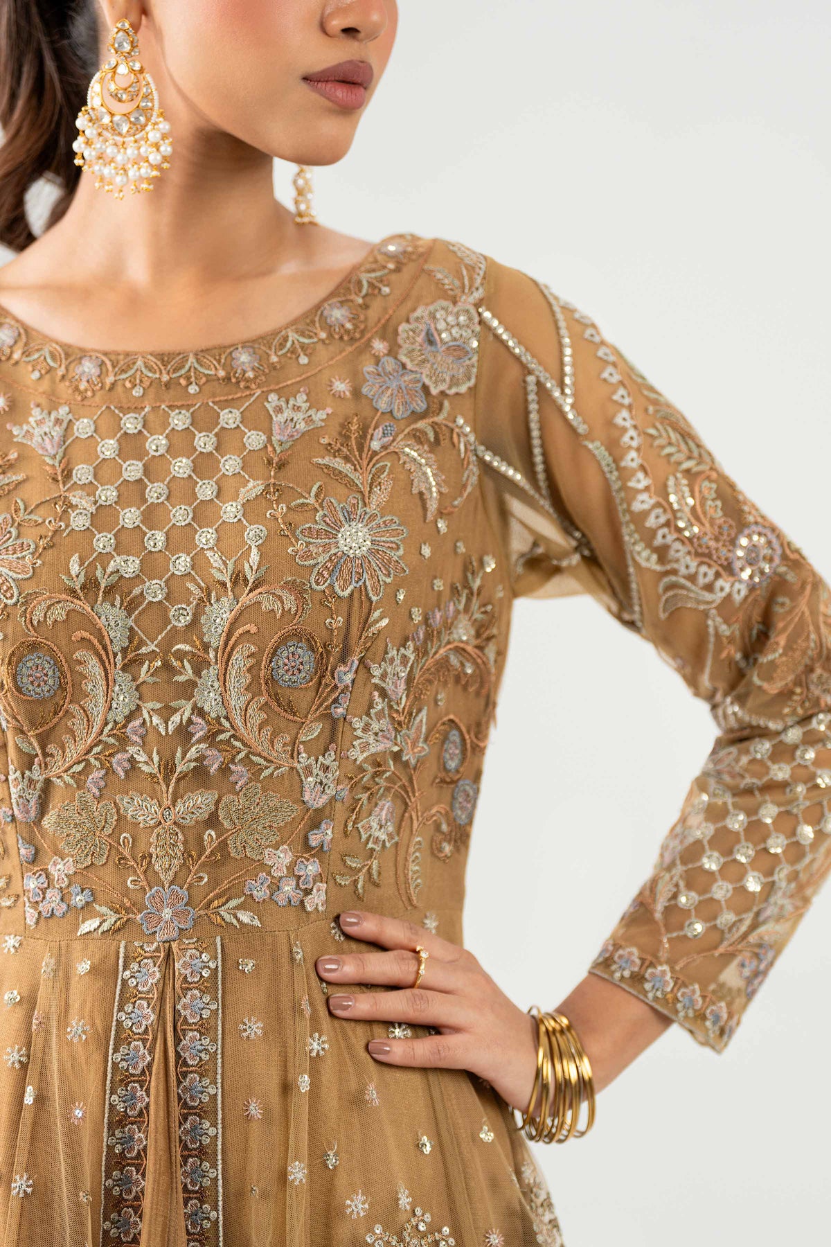 2 Piece - Embroidered Dress - KBS26-91