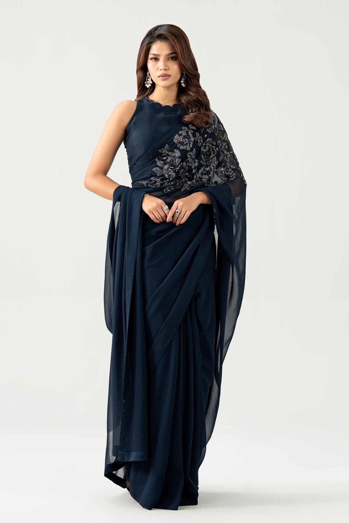 2 Piece - Embroidered Saree - KBS26-93  for Women - Boutique Collection | Nishat | Shop Online