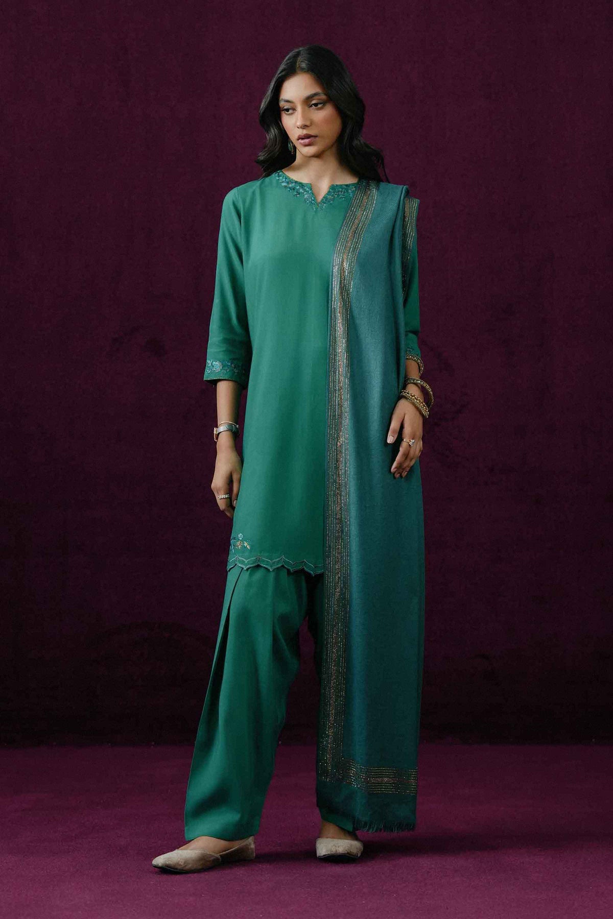 3 PIECE - EMBROIDERED SUIT - KBW25-68 for Women - Boutique Collection | Nishat | Shop Online 