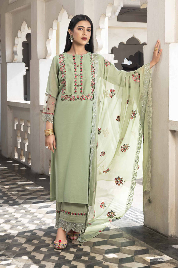 3 Piece - Embroidered Suit - KFE24-106