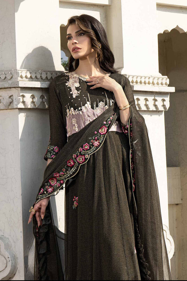 2 Piece - Printed Embroidered Suit - KFE24-114