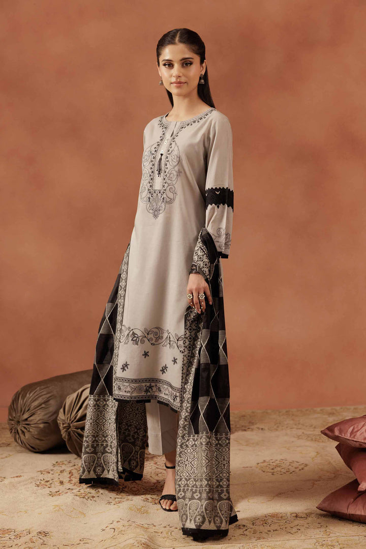 3 Piece - Embroidered Suit - KFE25-125 for Women - Luxury Pret Collection | Nishat | Shop Online