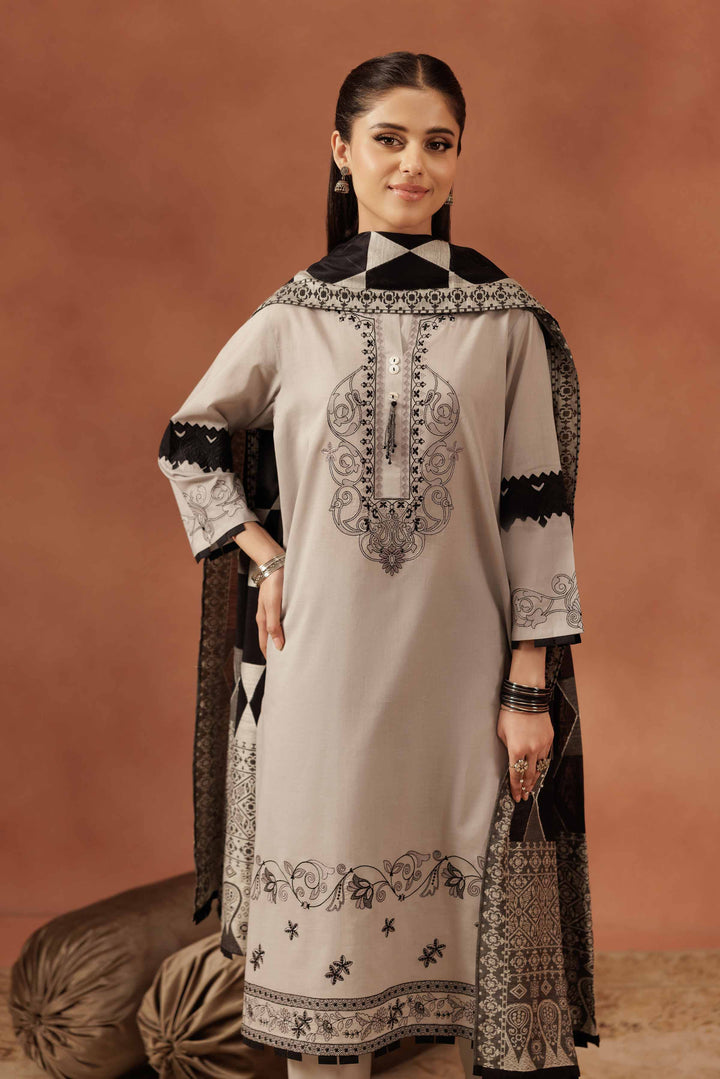 3 Piece - Embroidered Suit - KFE25-125 for Women - Luxury Pret Collection | Nishat | Shop Online