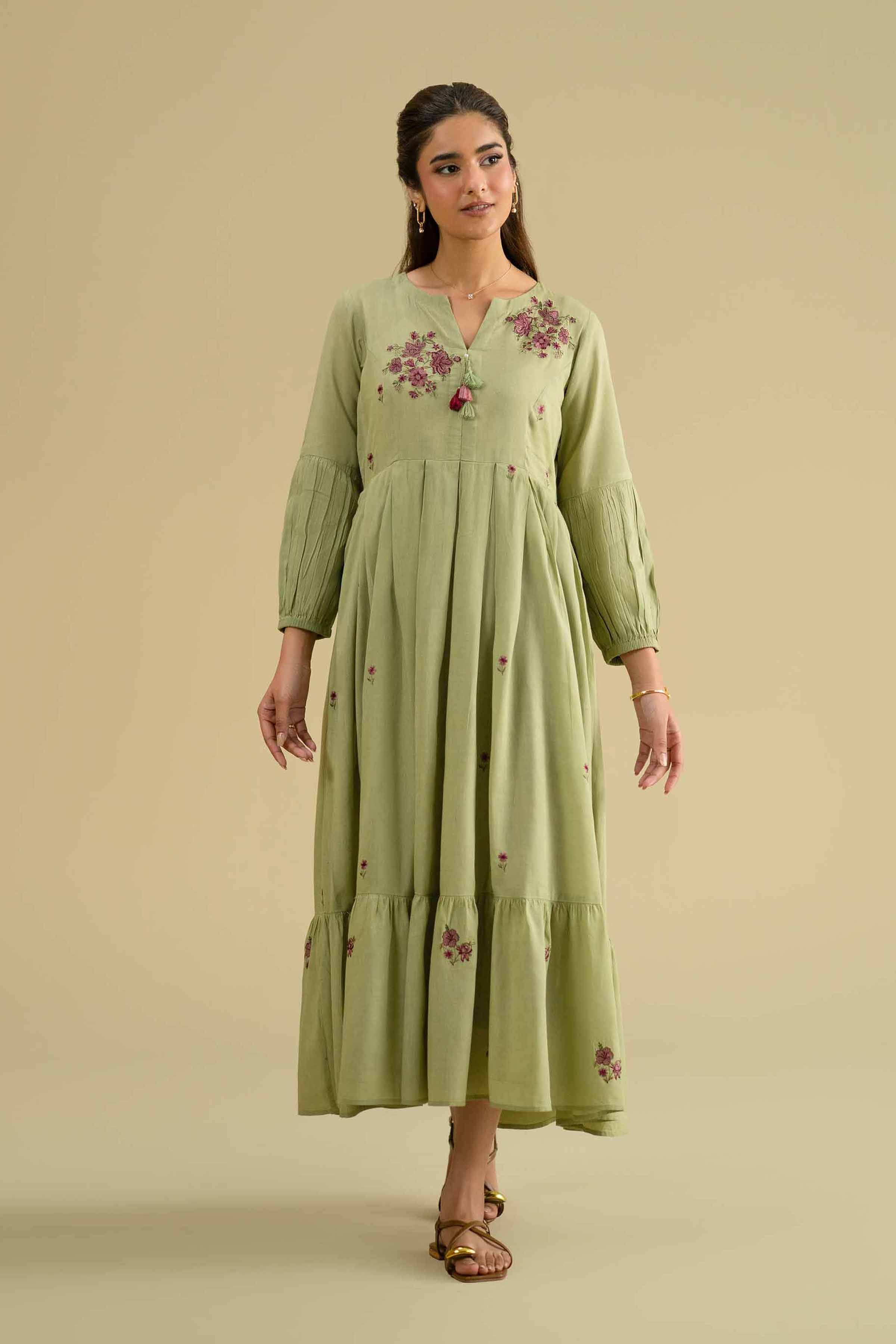 Embroidered Dress - KFE26-06 for Women - Pret Collection | Nishat | Shop Online