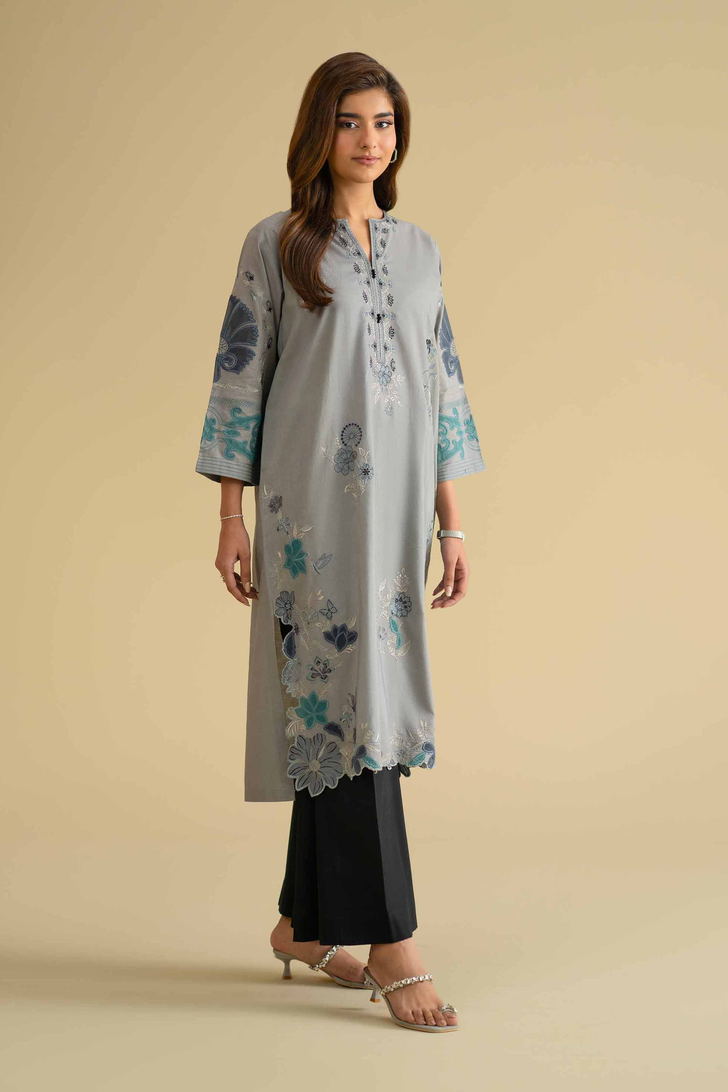 Embroidered Shirt - KFE26-10 for Women - Pret Collection | Nishat | Shop Online