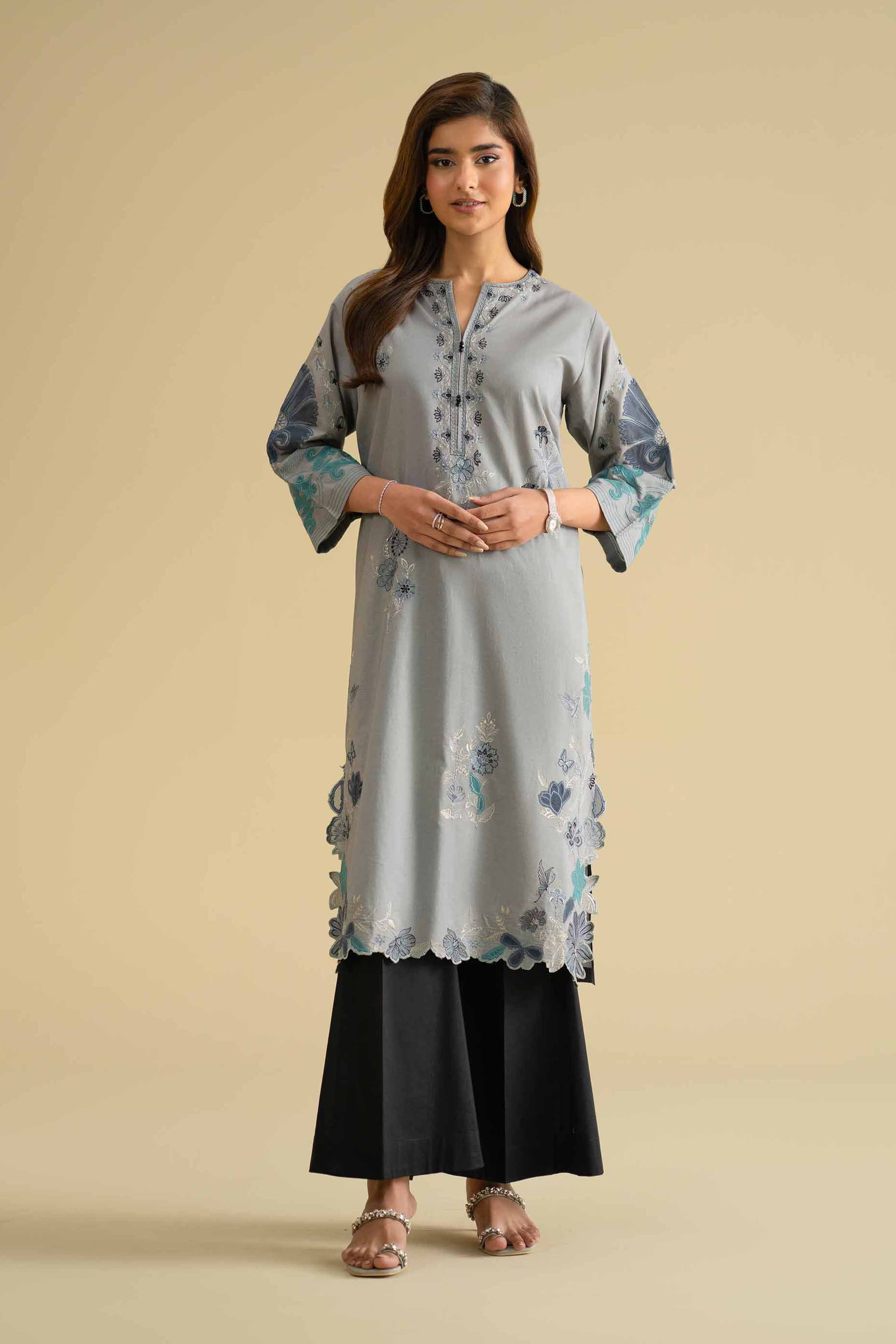 Embroidered Shirt - KFE26-10 for Women - Pret Collection | Nishat | Shop Online