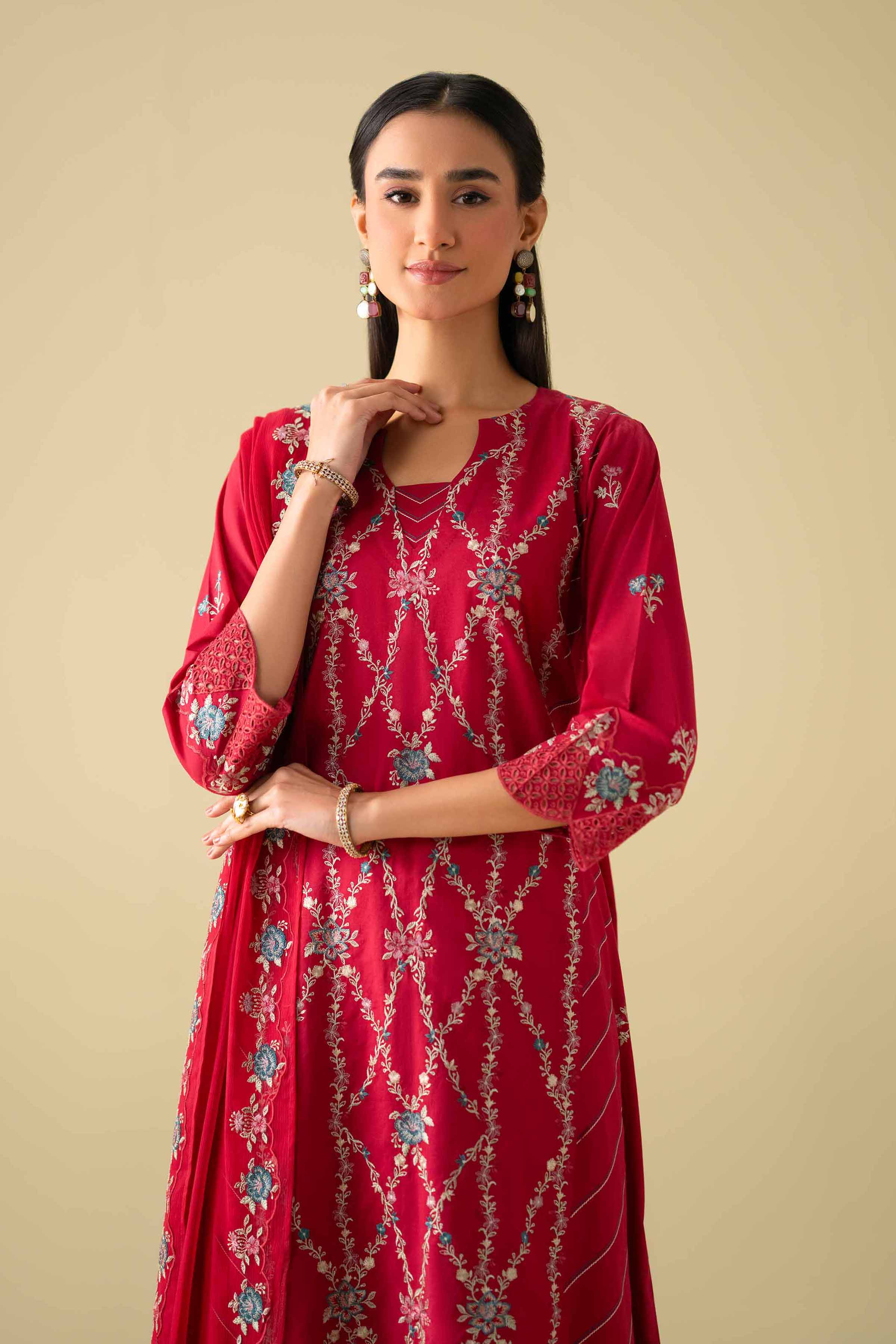3 Piece - Embroidered Suit - KFE26-100 for Women - Pret Collection | Nishat | Shop Online
