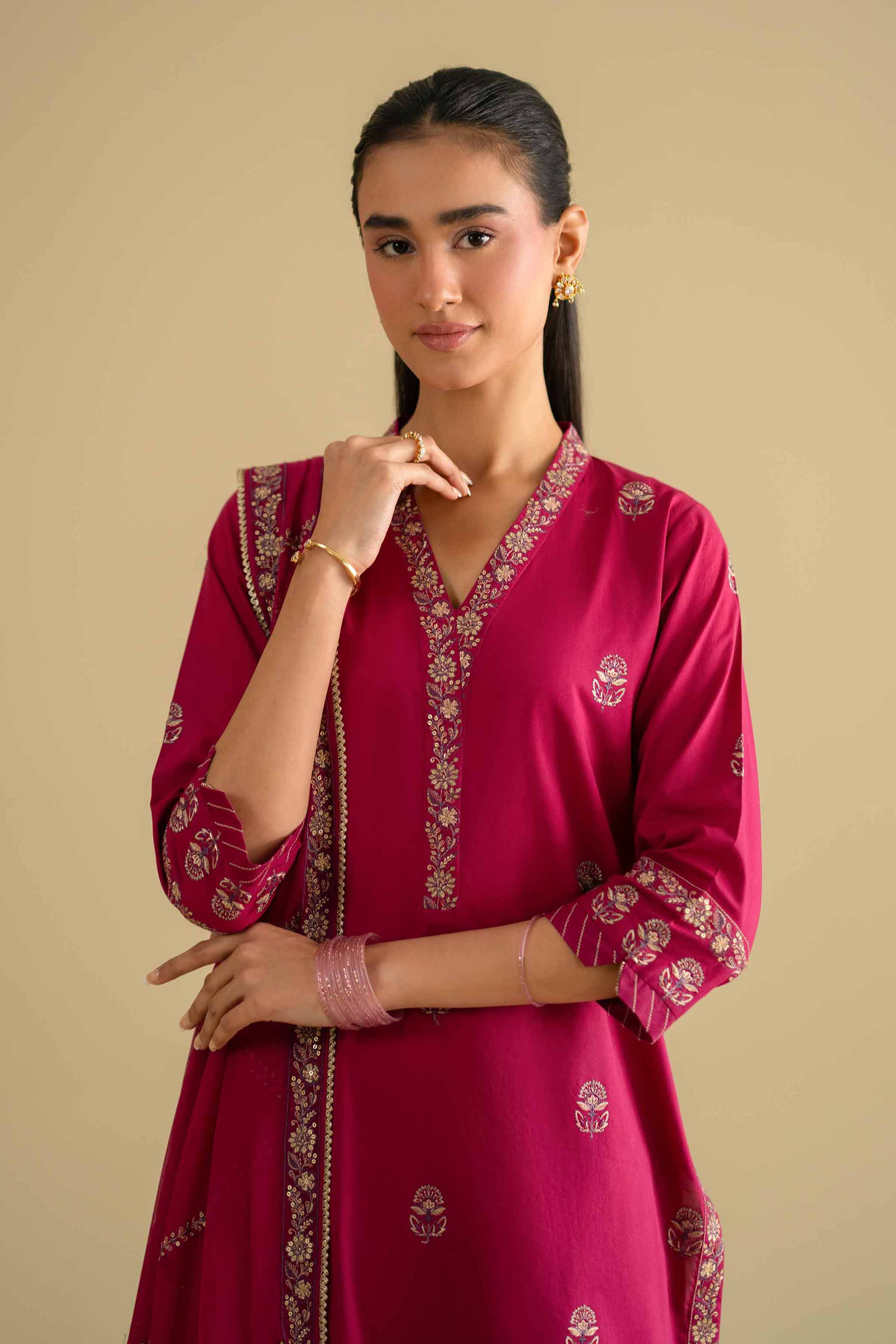 3 Piece - Embroidered Suit - KFE26-105 for Women - Pret Collection | Nishat | Shop Online