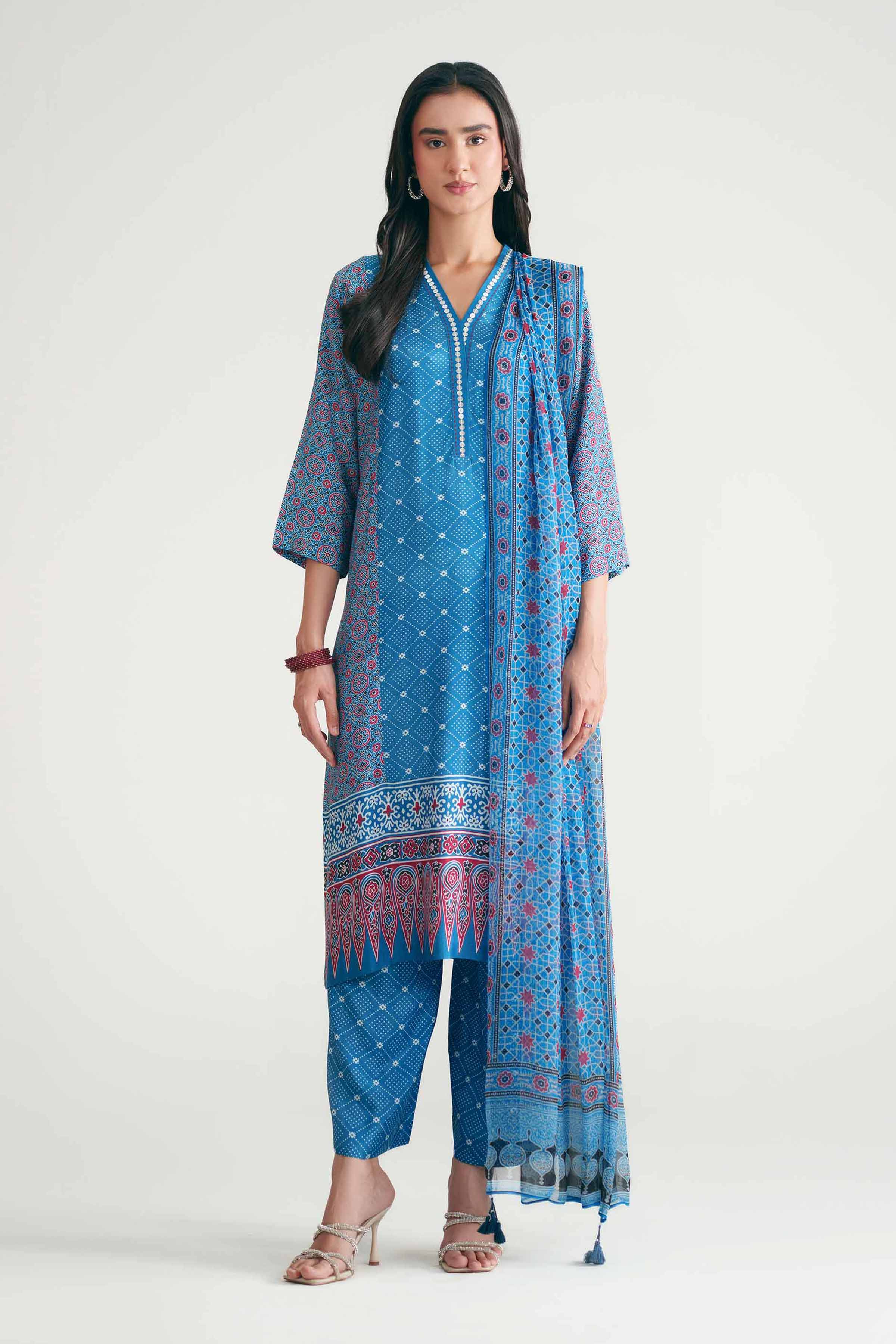 3 Piece - Printed Suit - KFE26-112