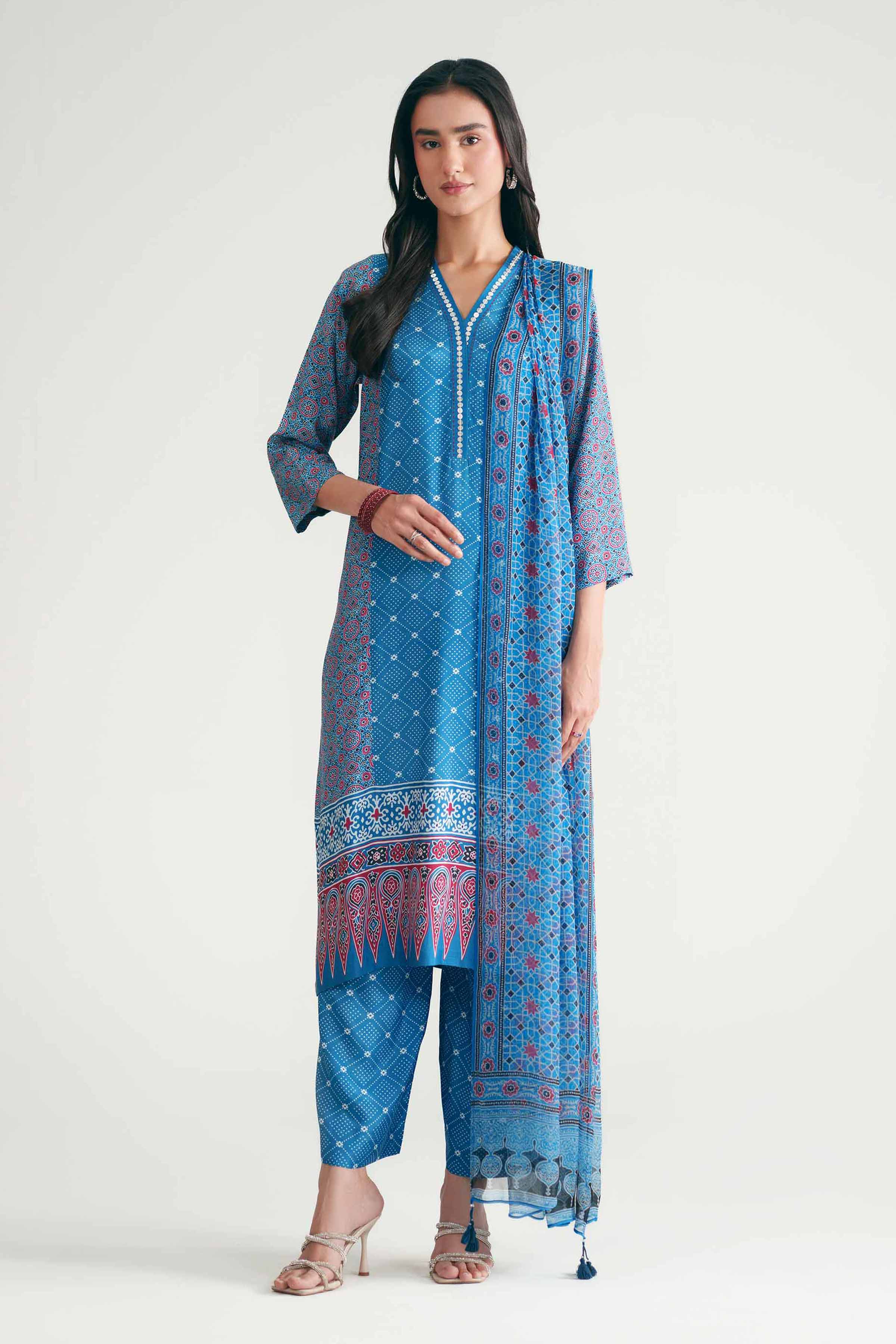 3 Piece - Printed Suit - KFE26-112