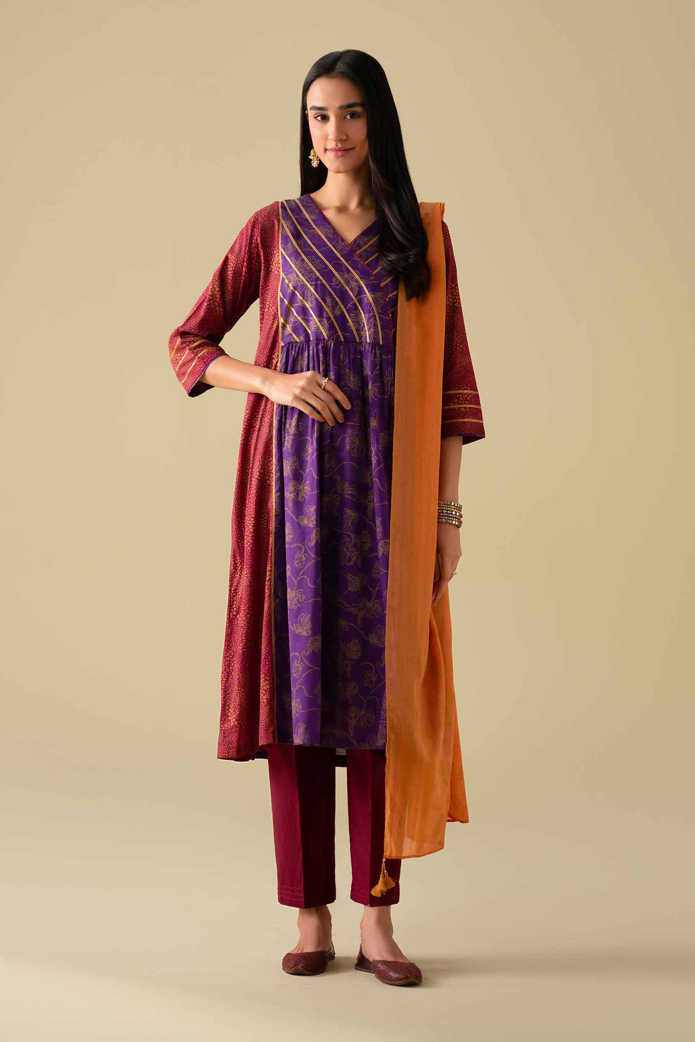 3 Piece - Printed Suit - KFE26-114 for Women - Pret Collection | Nishat | Shop Online
