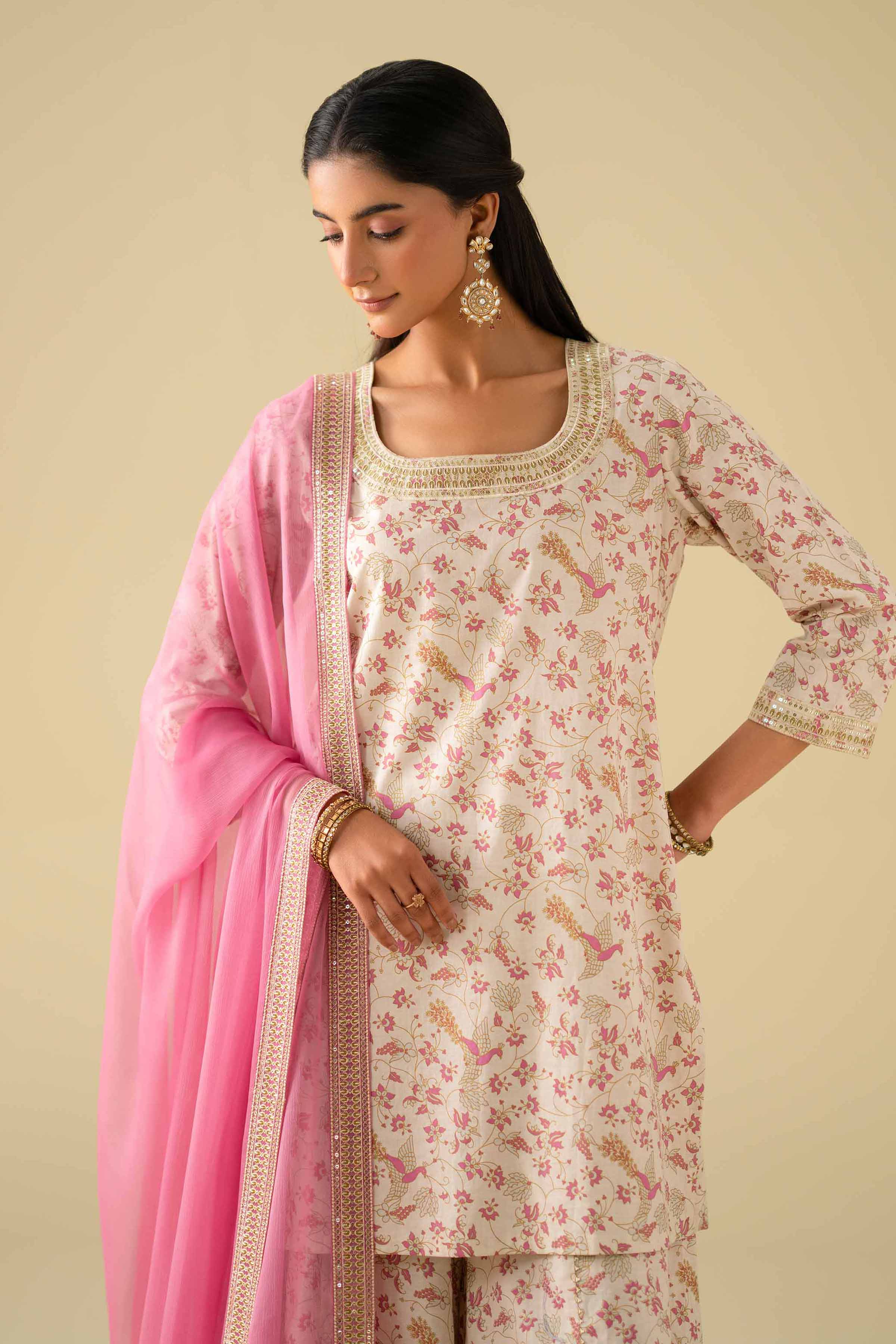 3 Piece - Printed Embroidered Suit - KFE26-117 for Women - Pret Collection | Nishat | Shop Online