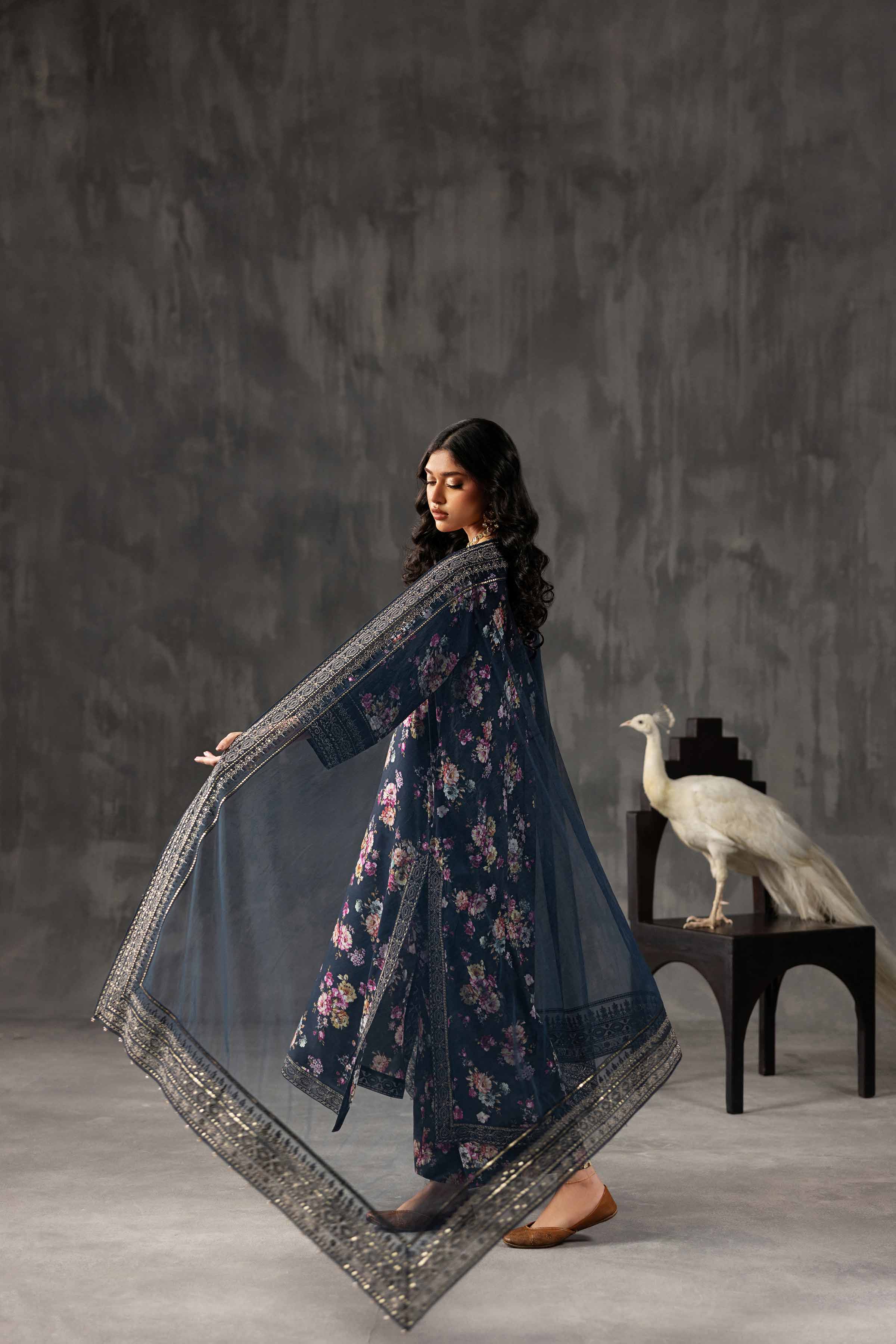 3 Piece - Printed Embroidered Suit - KFE26-118