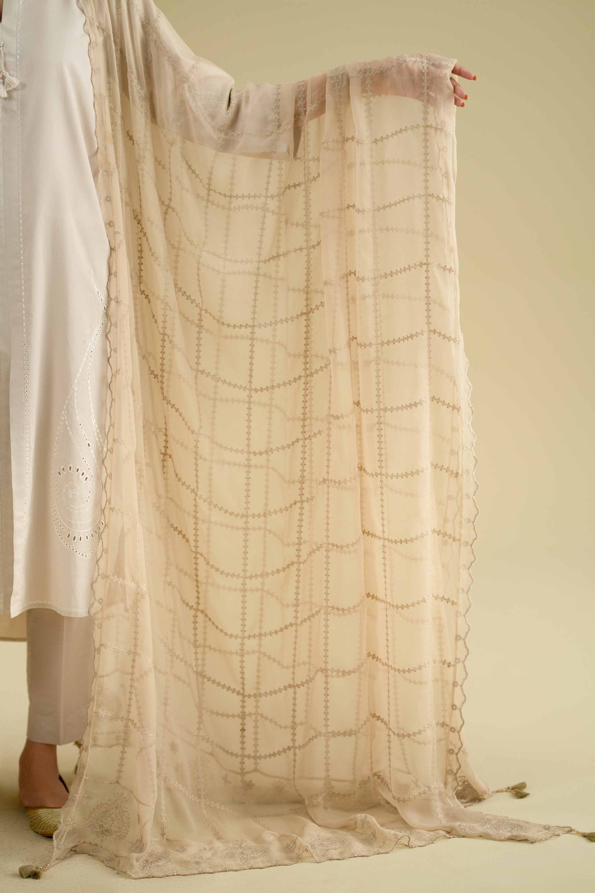 Embroidered Dupatta - KFE26-120 for Women - Pret Collection | Nishat | Shop Online