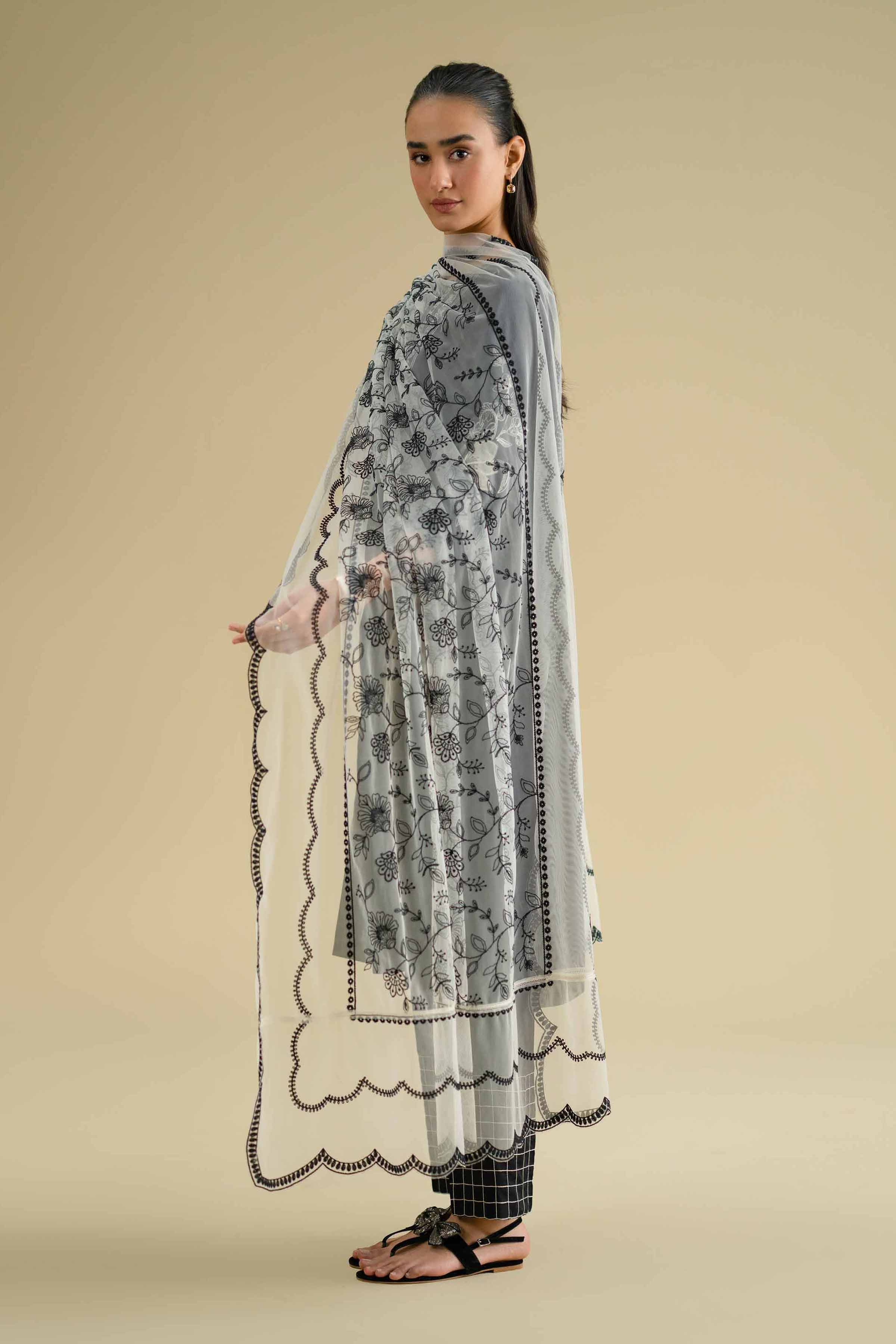 Embroidered Dupatta - KFE26-123 for Women - Pret Collection | Nishat | Shop Online