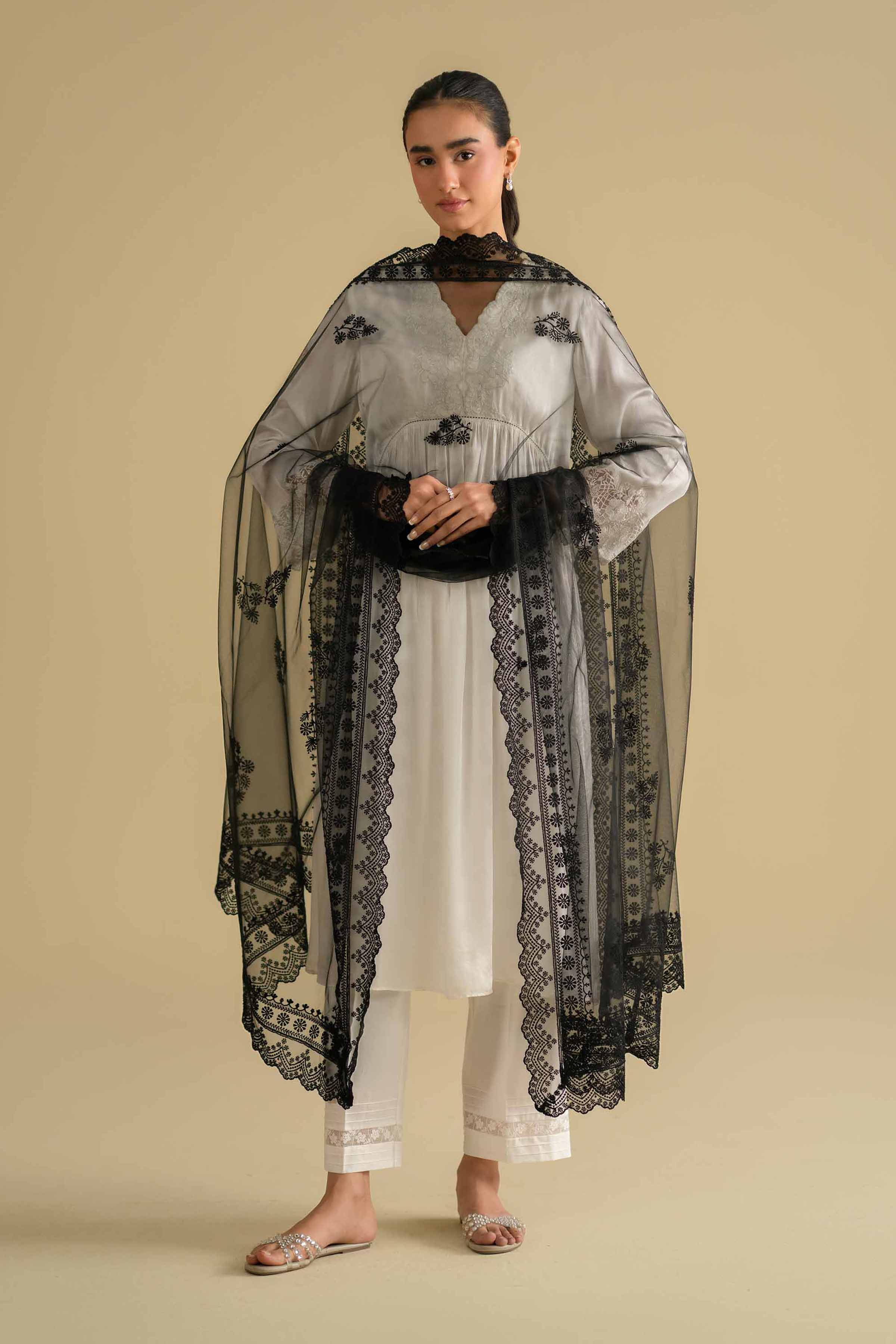 Embroidered Dupatta - KFE26-124 for Women - Pret Collection | Nishat | Shop Online