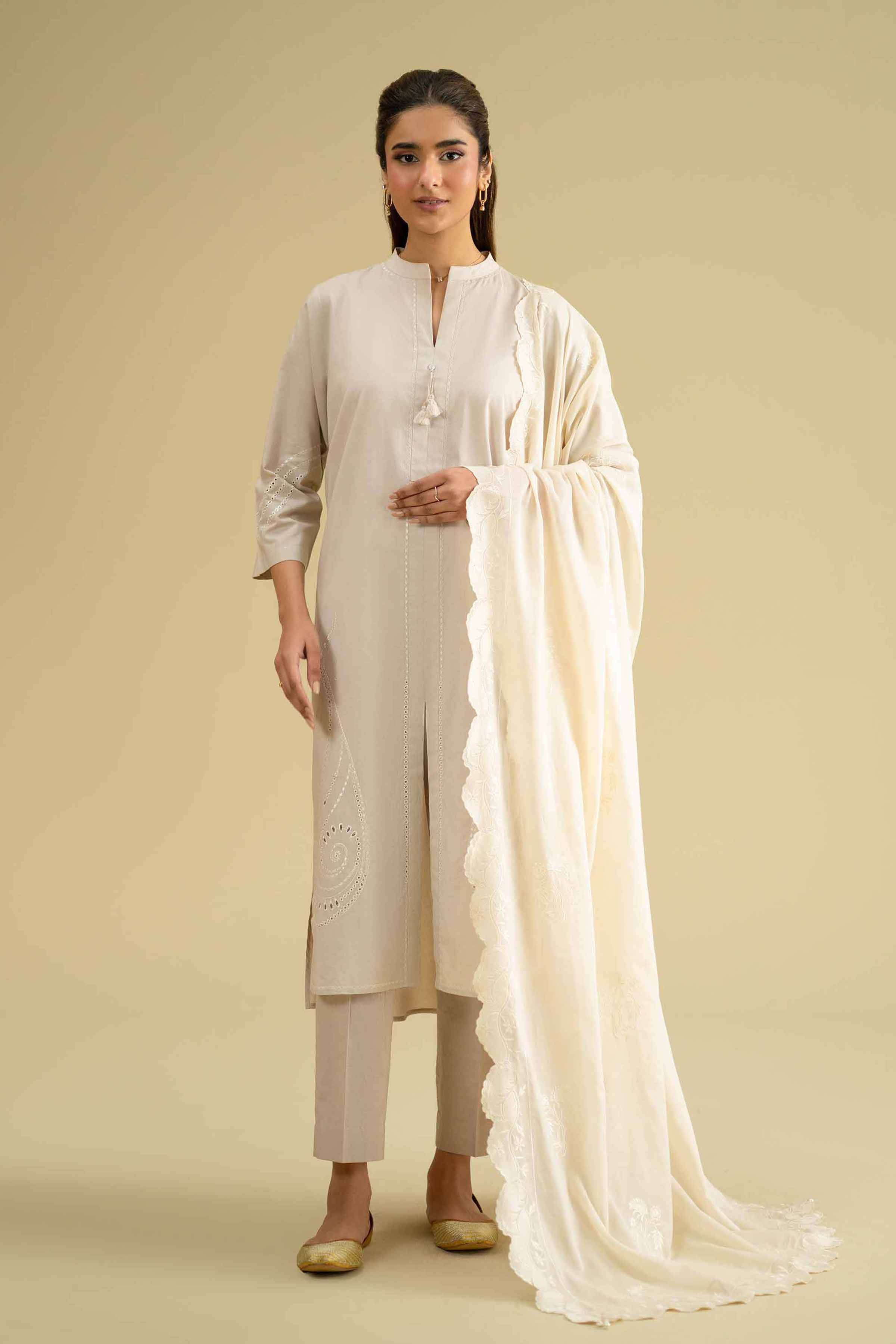 Embroidered Dupatta - KFE26-125 for Women - Pret Collection | Nishat | Shop Online