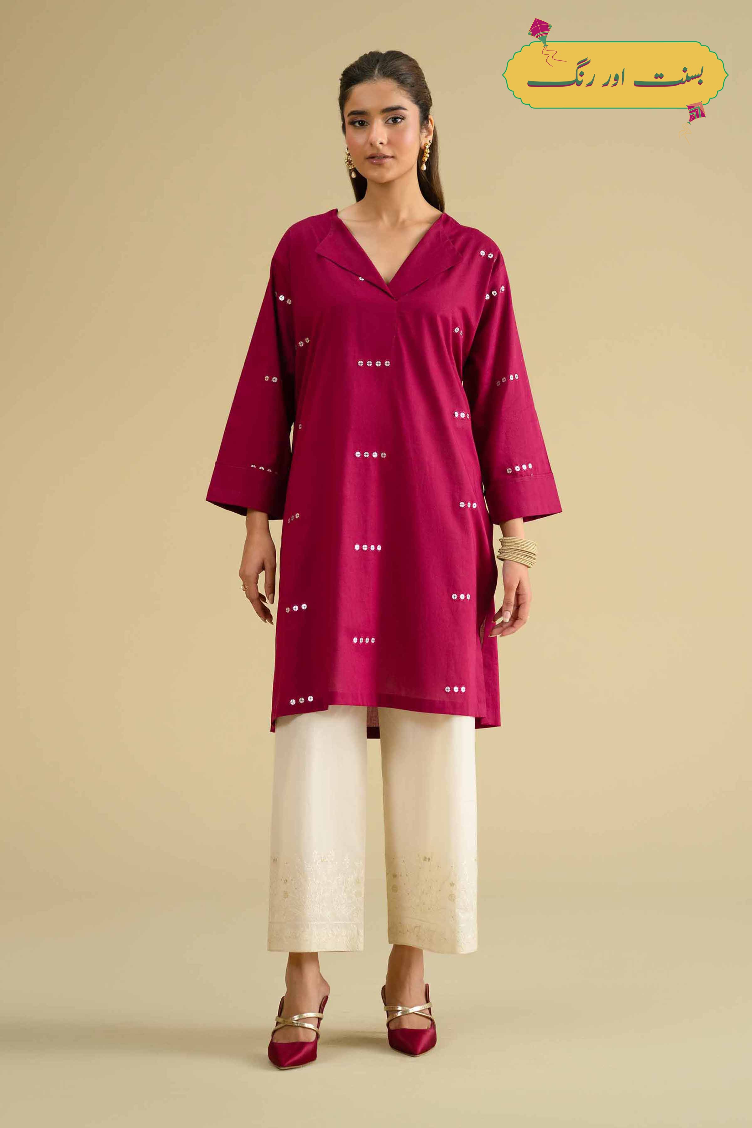 Embroidered Shirt - KFE26-13 for Women - Pret Collection | Nishat | Shop Online