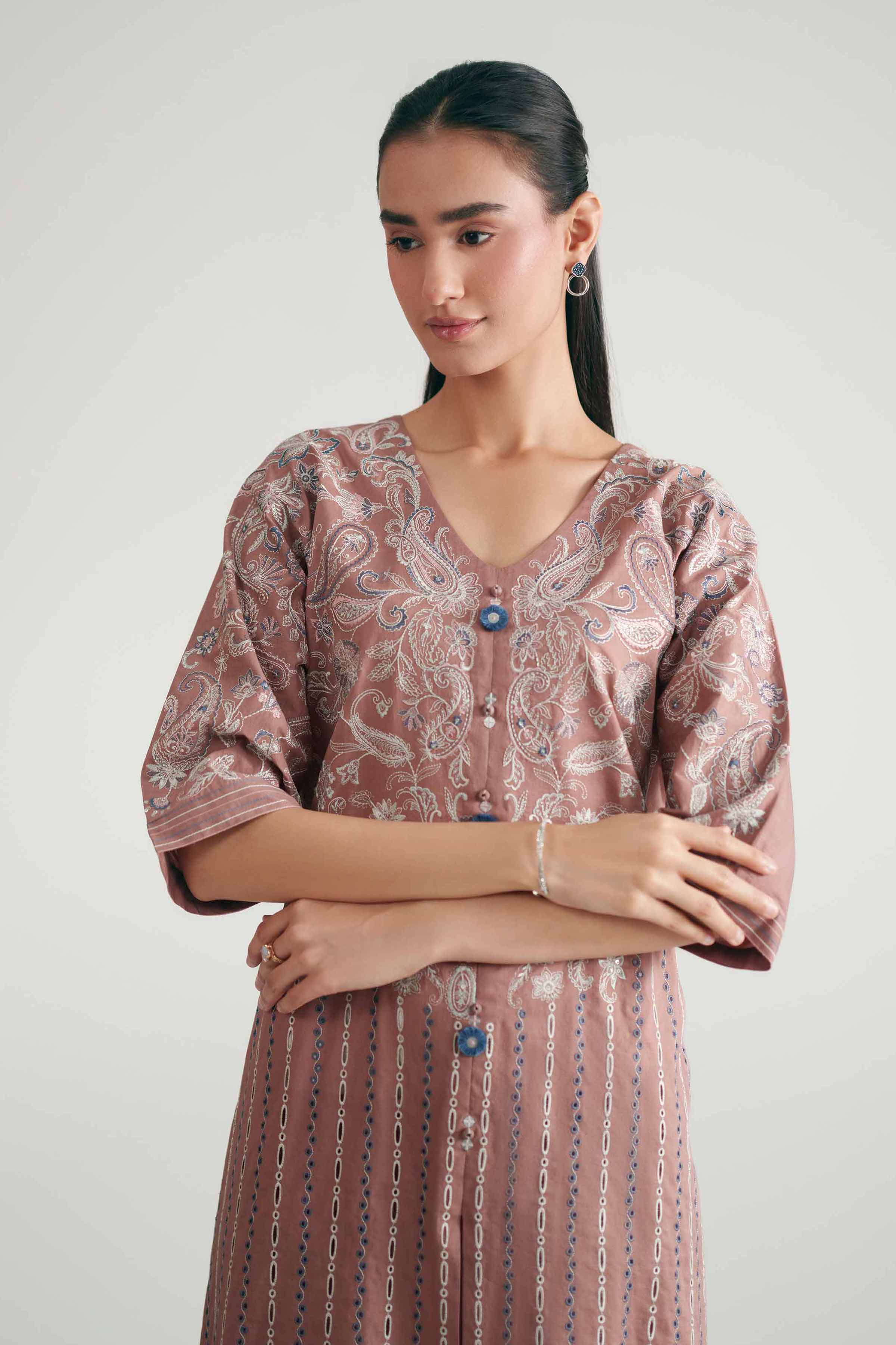 2 Piece - Embroidered Suit - KFE26-175