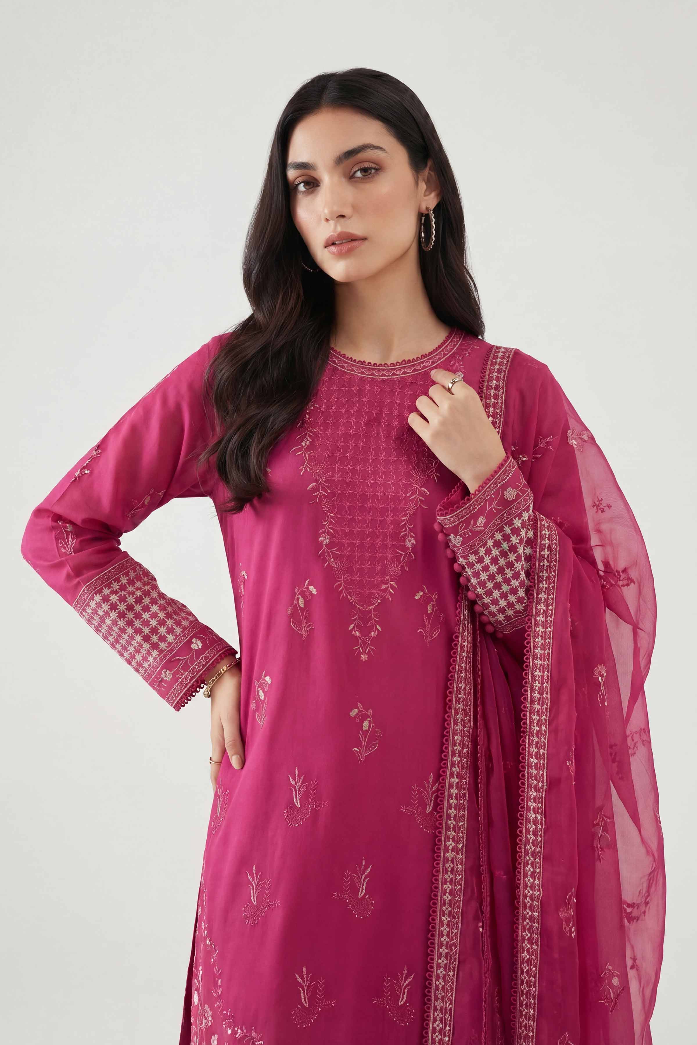 3 Piece - Embroidered Suit - KFE26-185