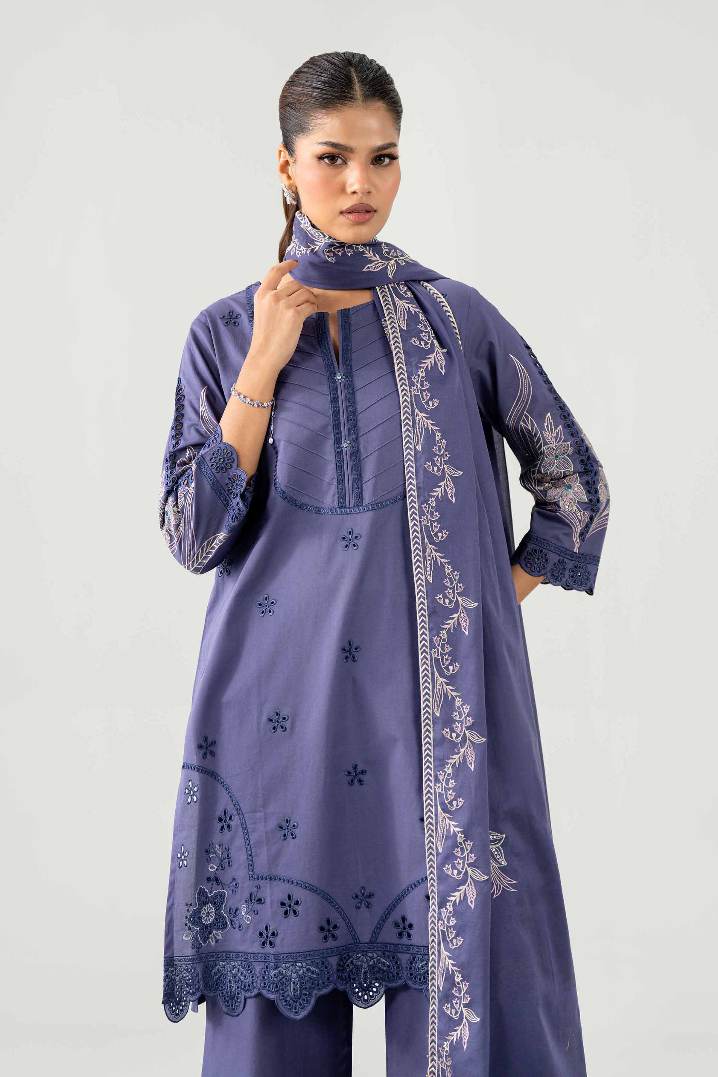 3 Piece - Embroidered Suit - KFE26-186