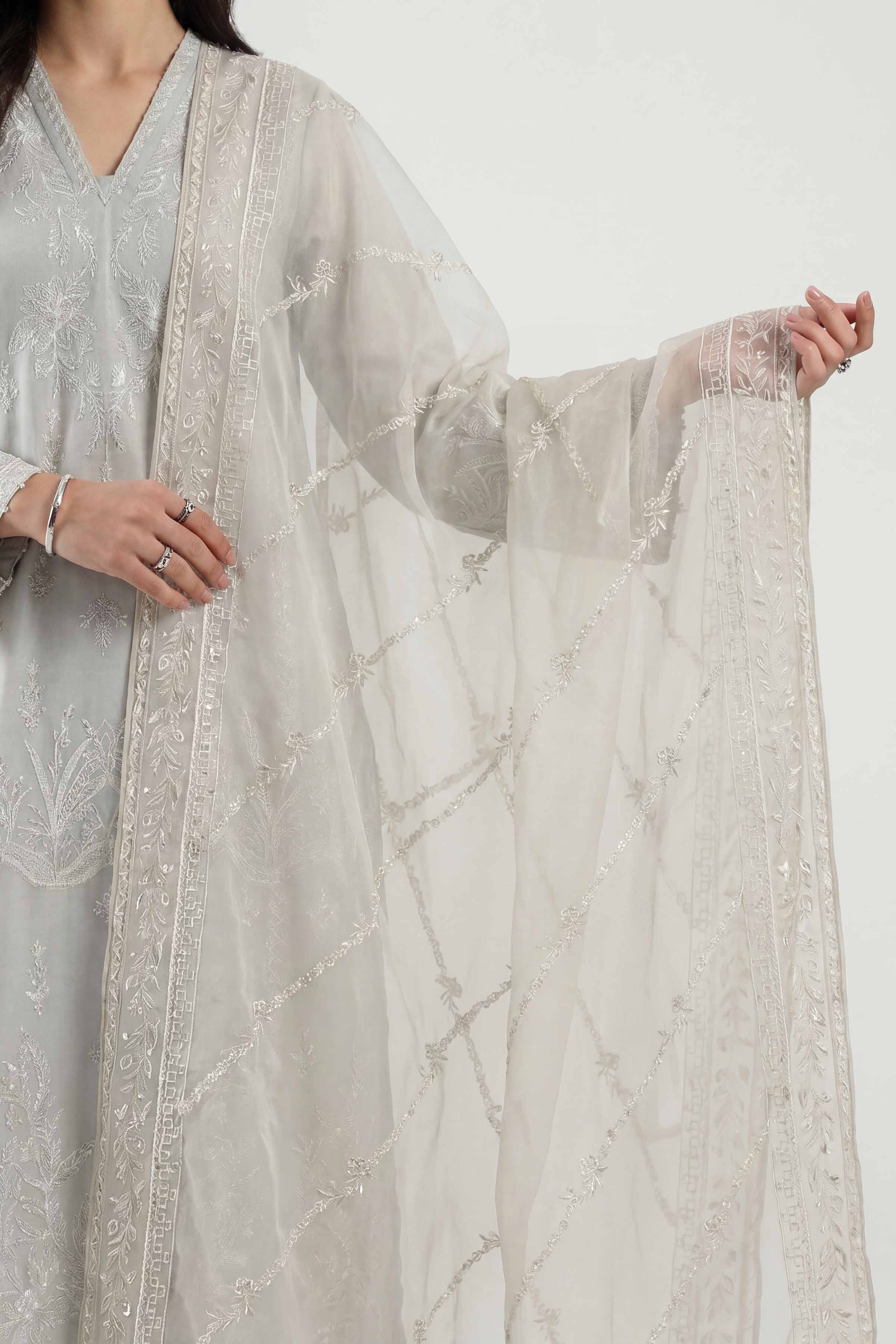 Embroidered Dupatta - KFE26-192