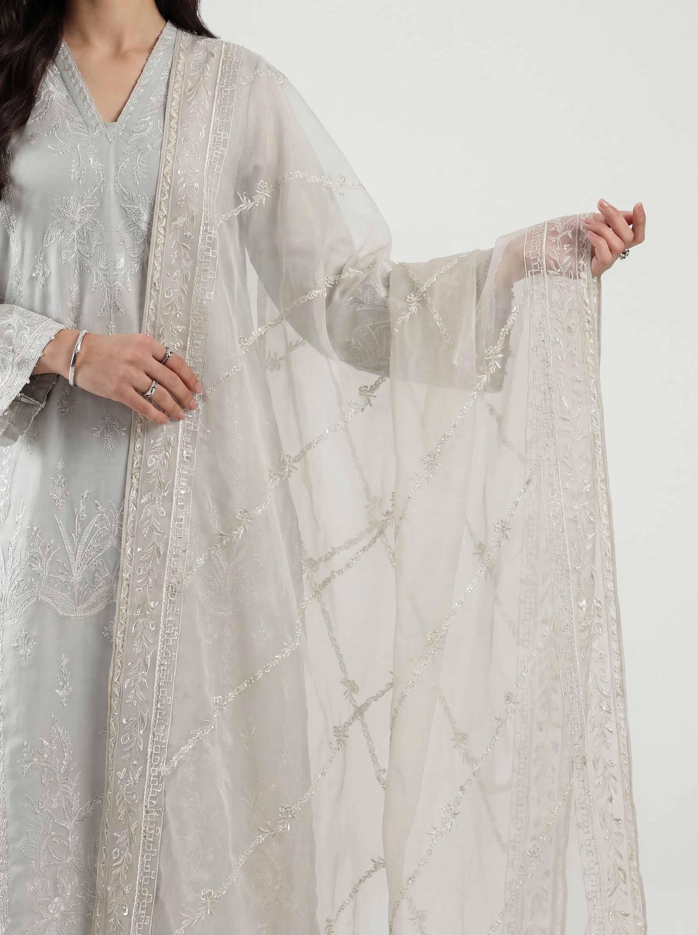 Embroidered Dupatta - KFE26-192
