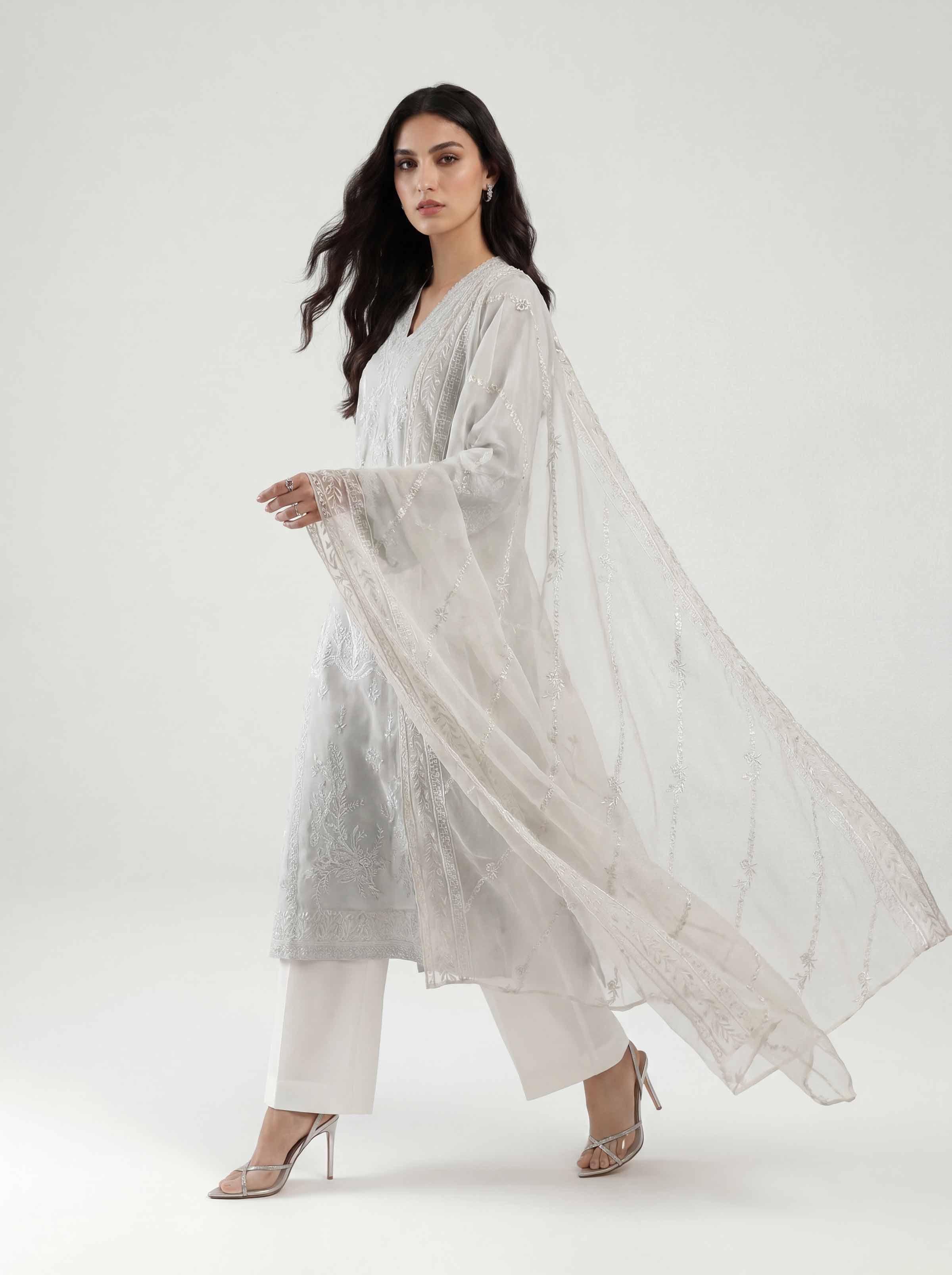 Embroidered Dupatta - KFE26-192