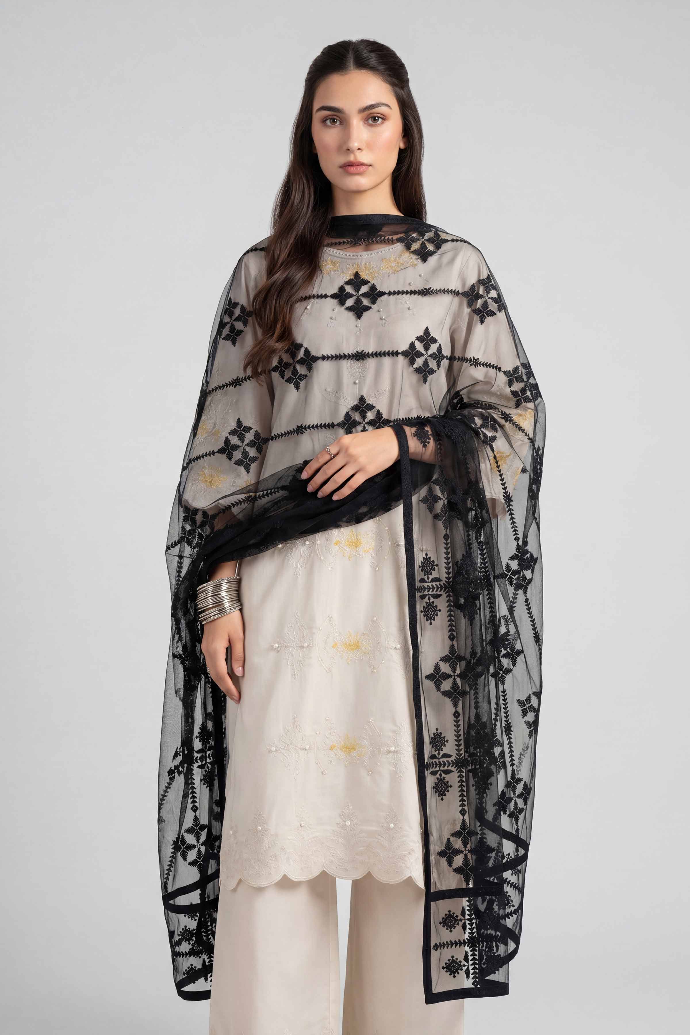 Embroidered Dupatta - KFE26-194