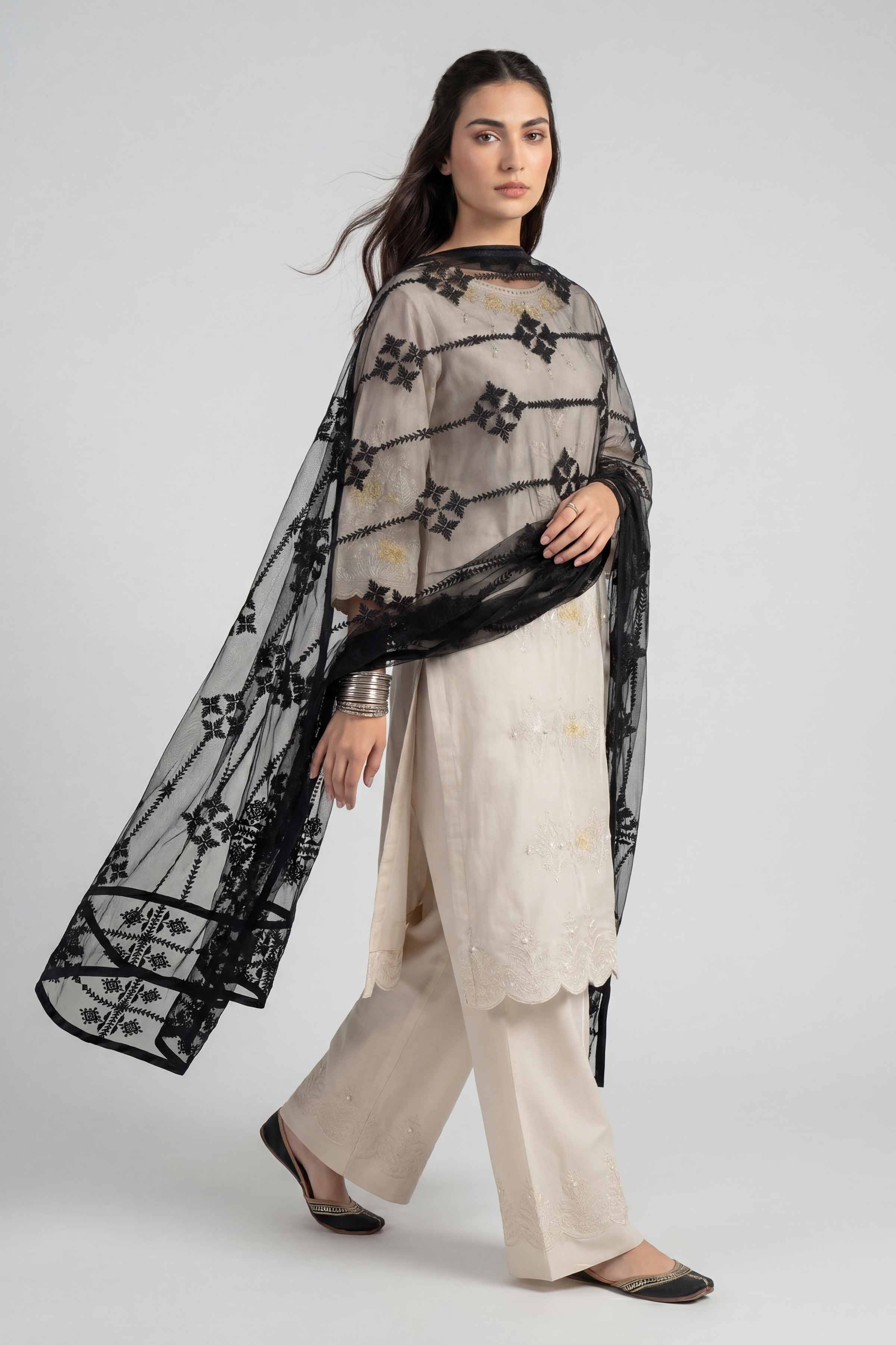 Embroidered Dupatta - KFE26-194