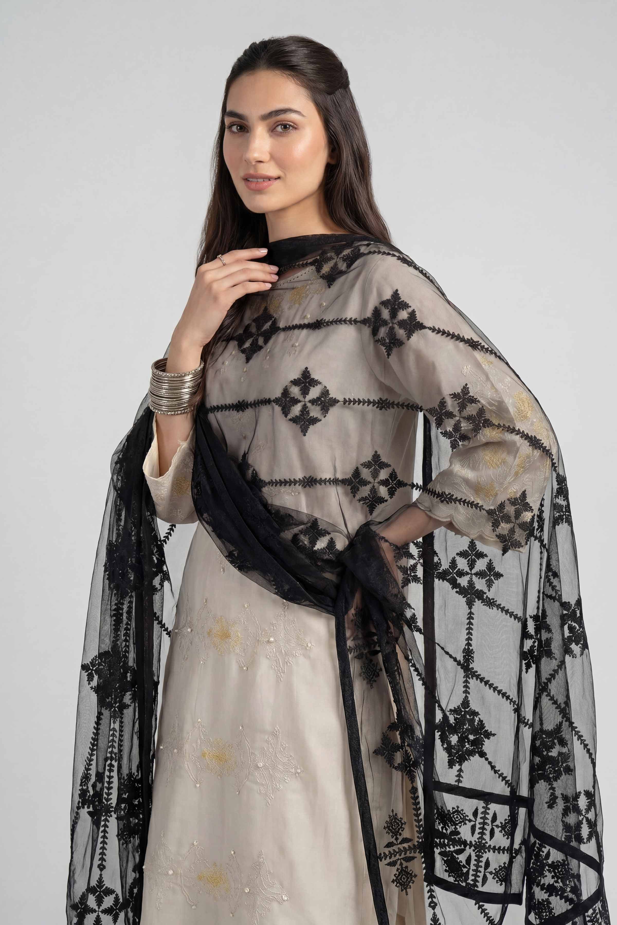 Embroidered Dupatta - KFE26-194