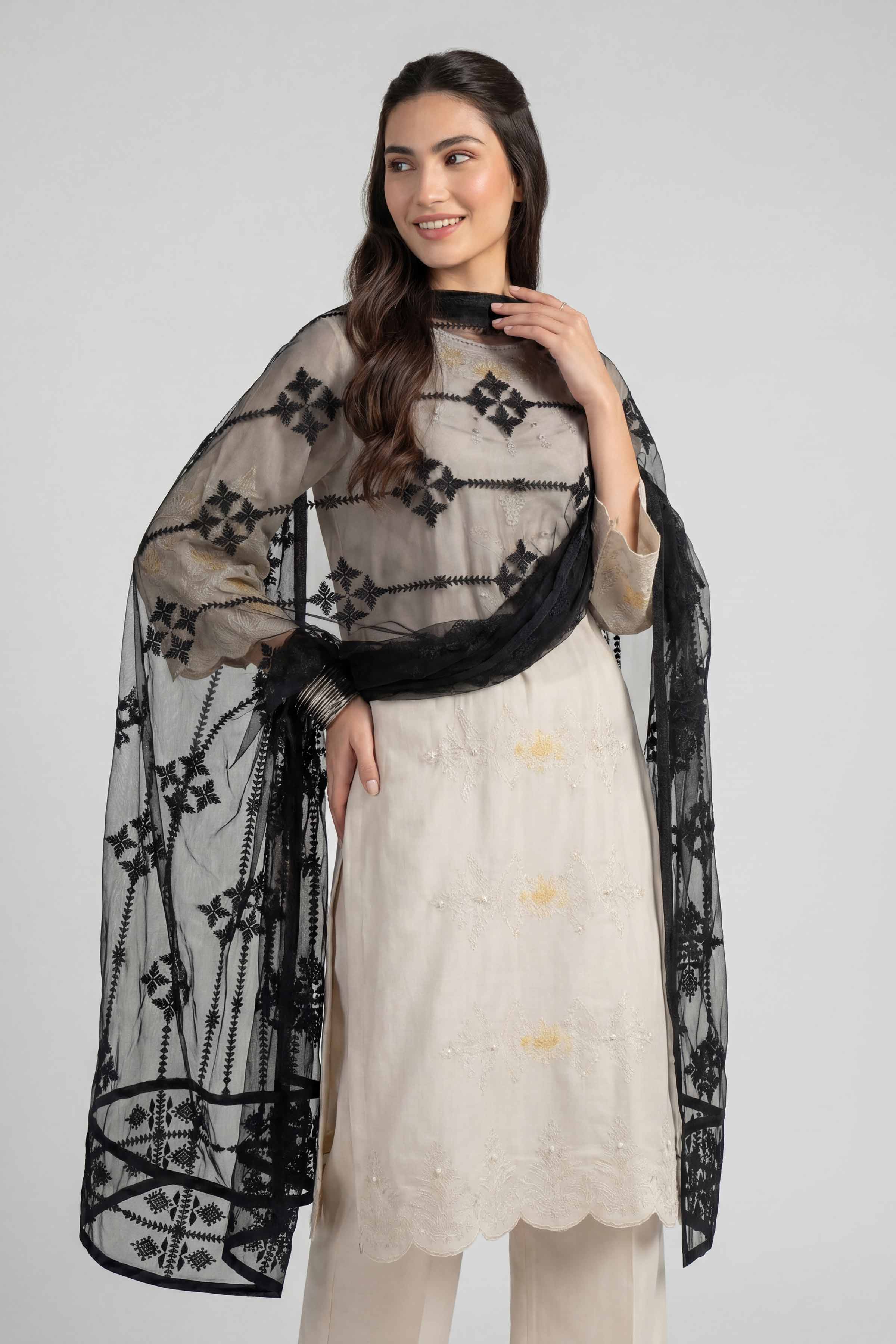 Embroidered Dupatta - KFE26-194