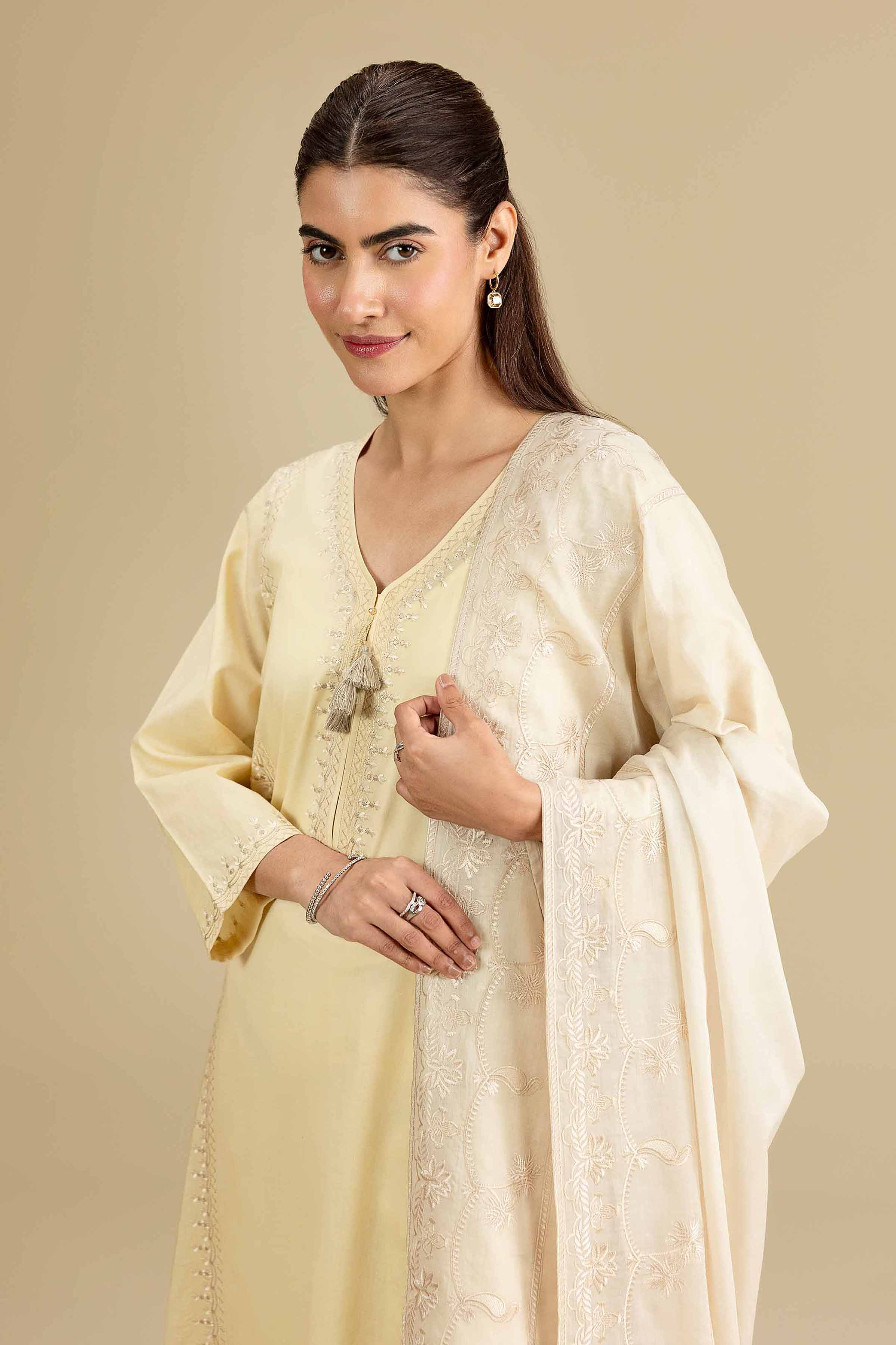 Embroidered Dupatta - KFE26-195