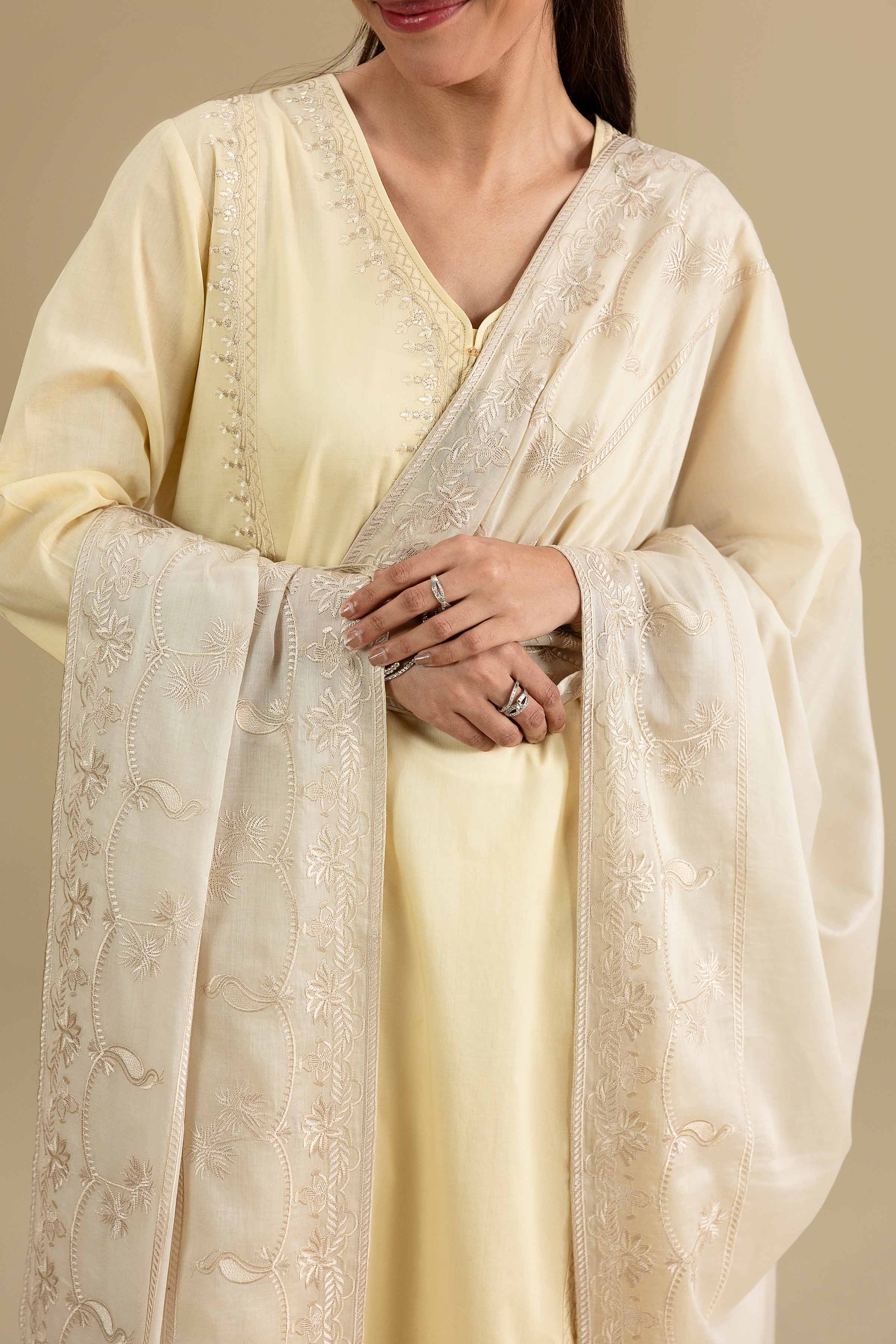 Embroidered Dupatta - KFE26-195