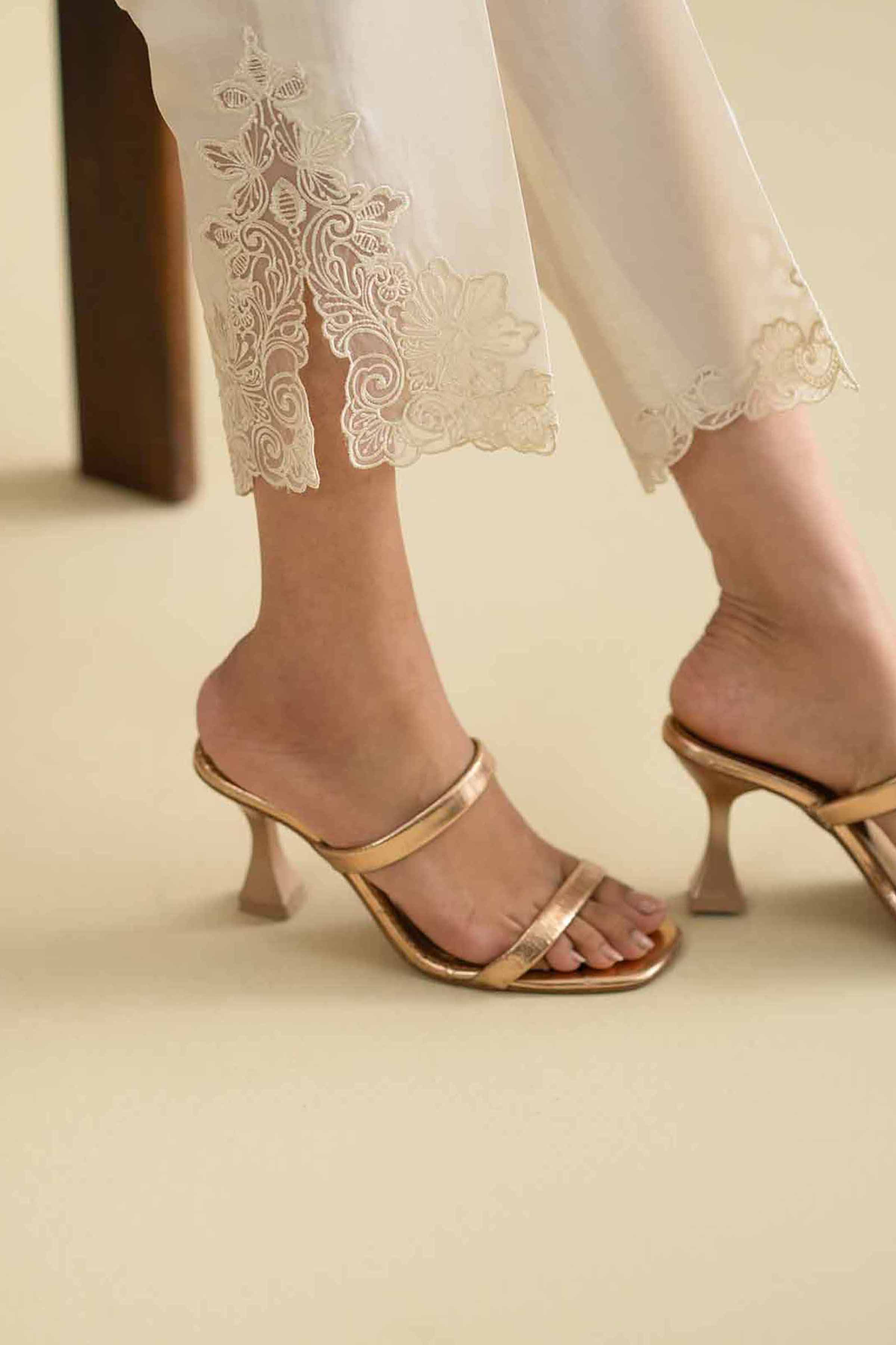 Embroidered Pants - KFE26-198 for Women - Pret Collection | Nishat | Shop Online