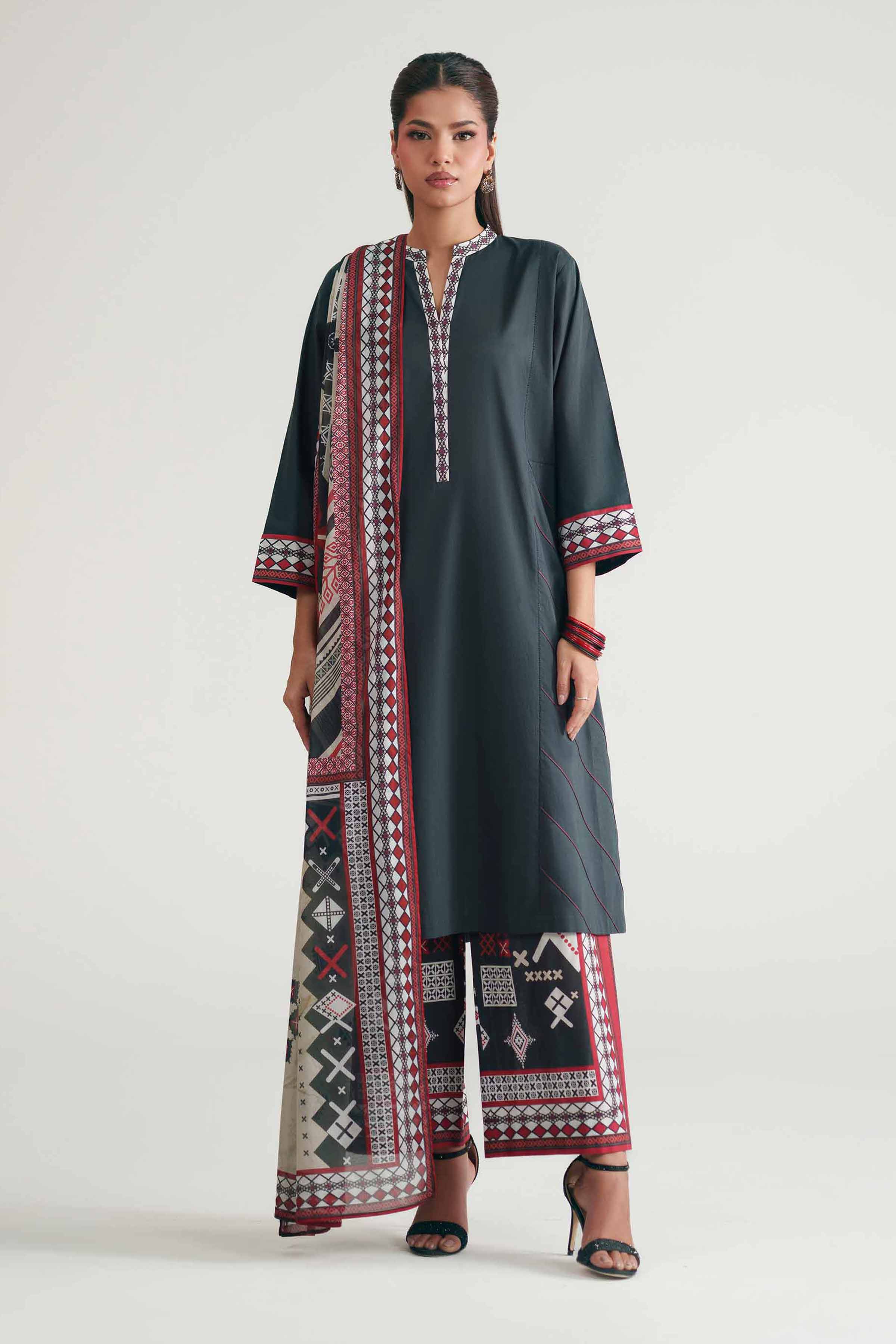 3 Piece - Printed Suit - KFE26-208