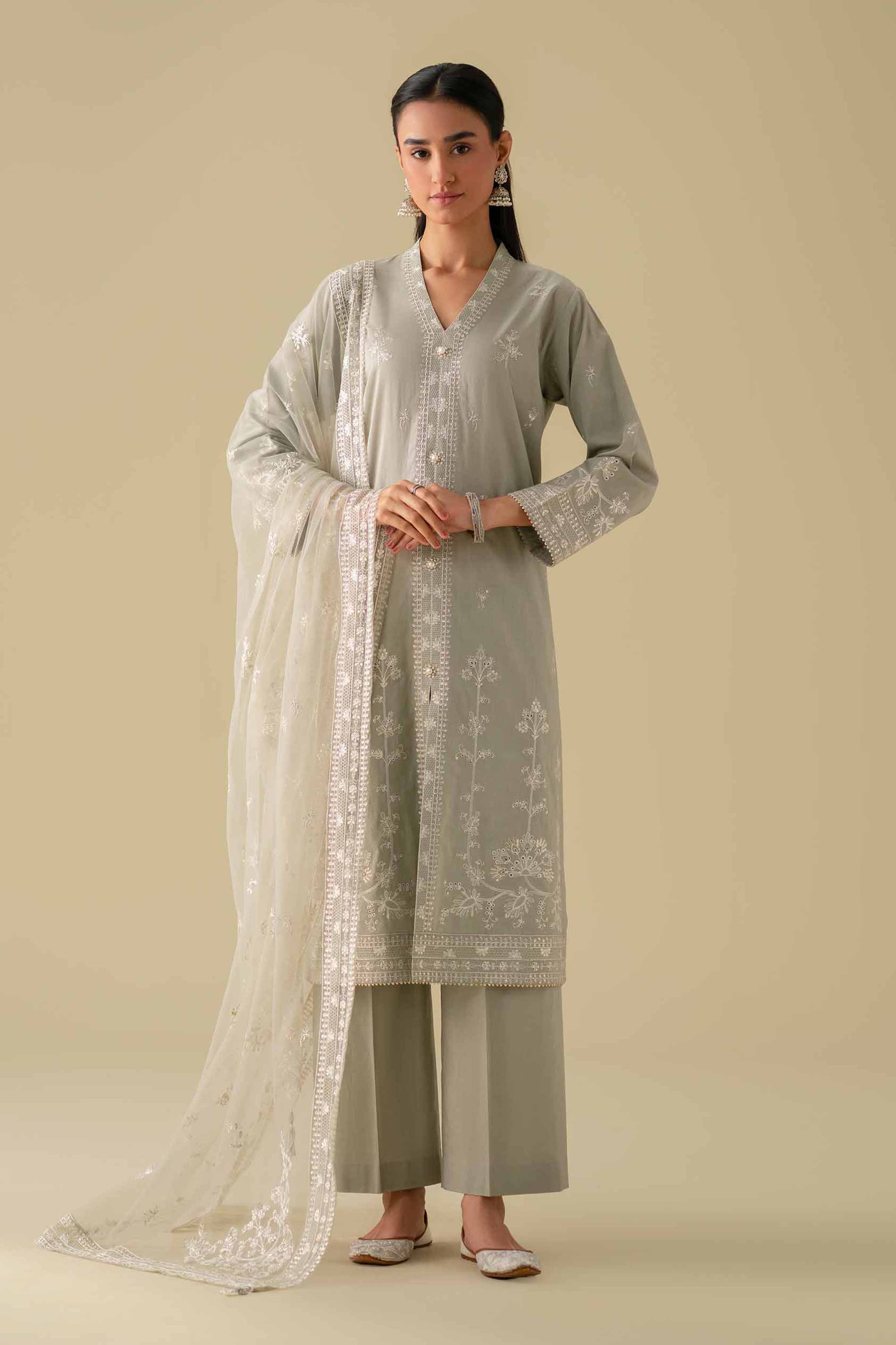 3 Piece - Embroidered Suit - KFE26-21 for Women - Pret Collection | Nishat | Shop Online