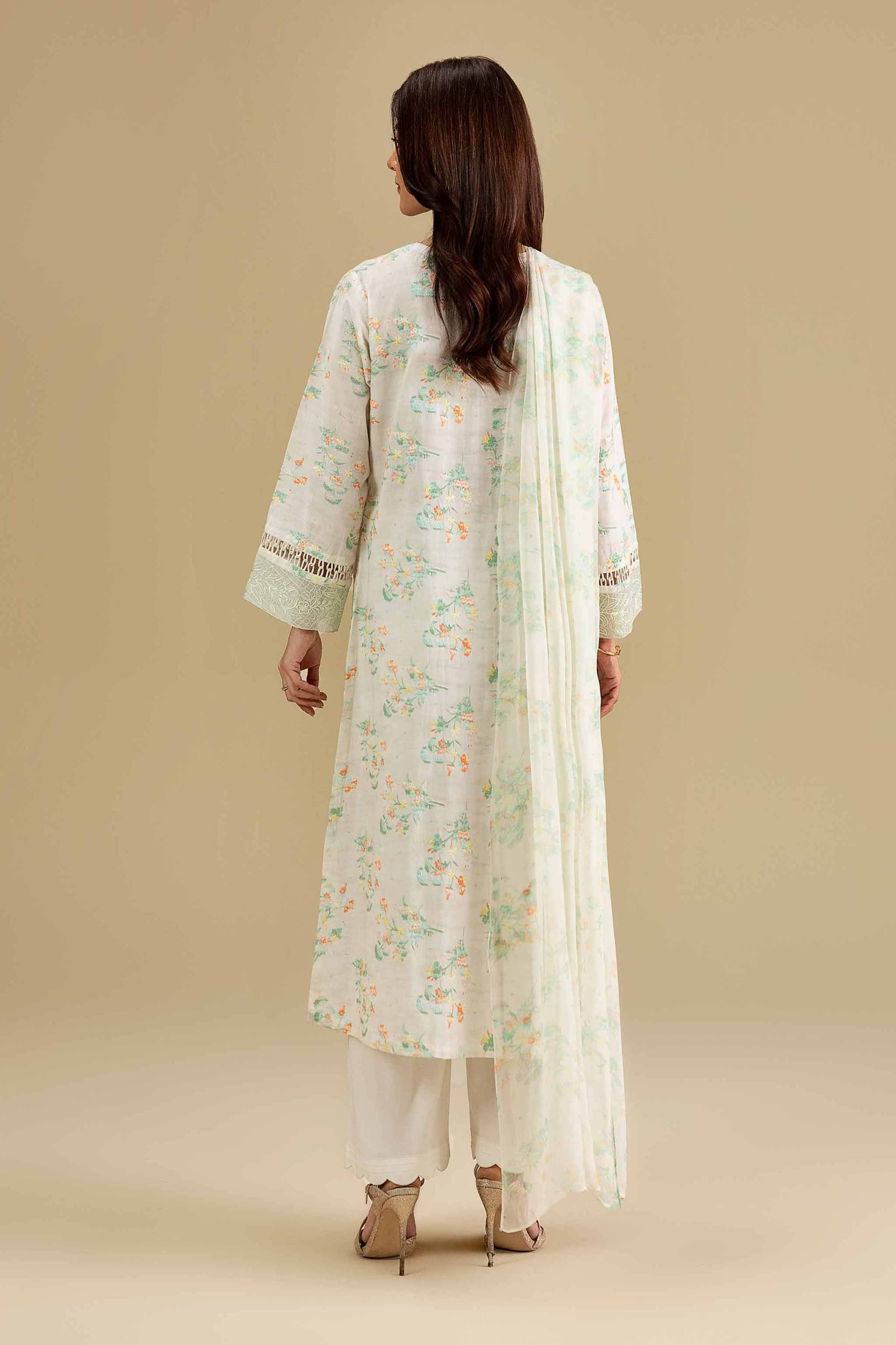 3 Piece - Printed Embroidered Suit - KFE26-210