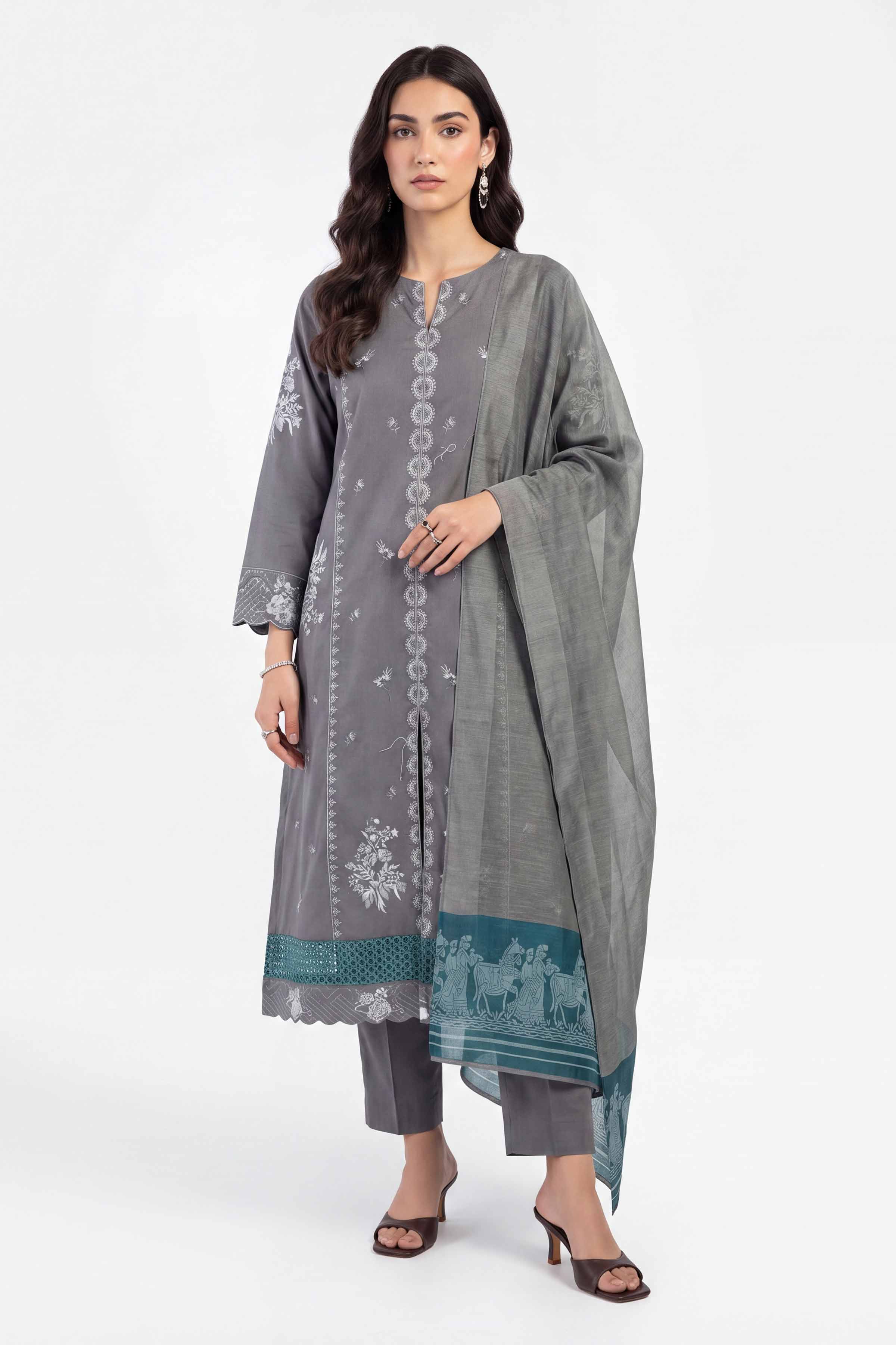 3 Piece - Embroidered Suit - KFE26-214
