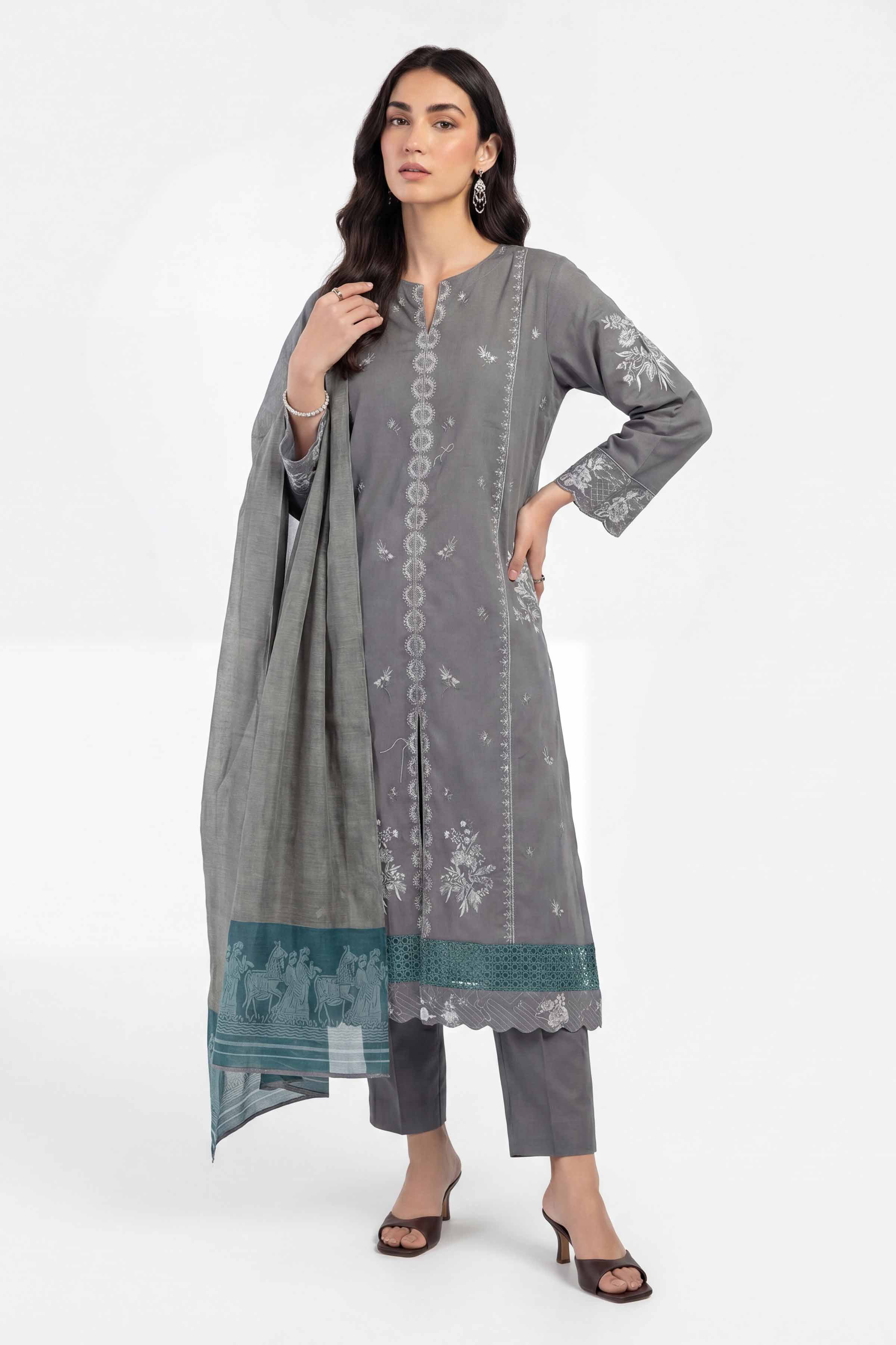 3 Piece - Embroidered Suit - KFE26-214