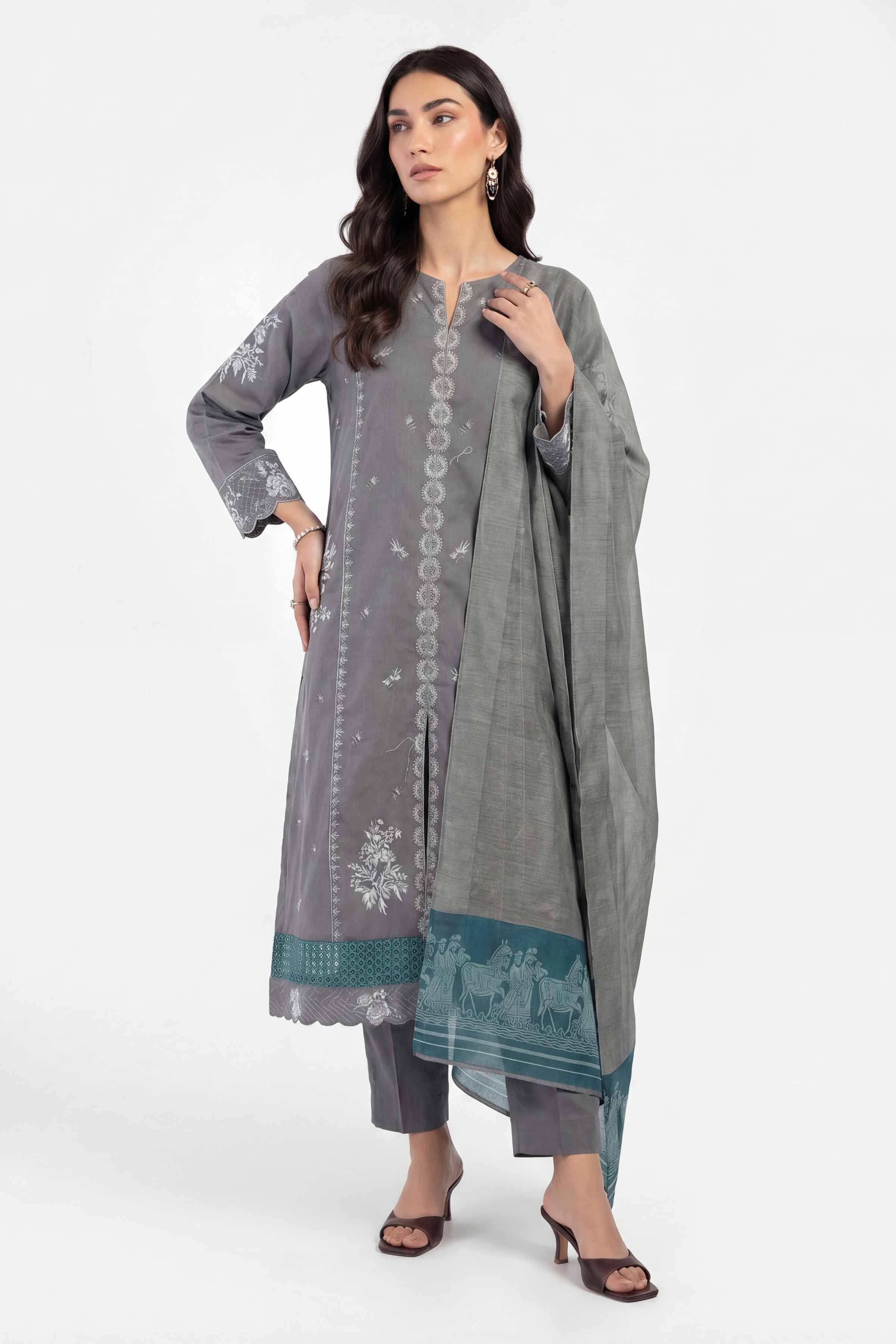 3 Piece - Embroidered Suit - KFE26-214