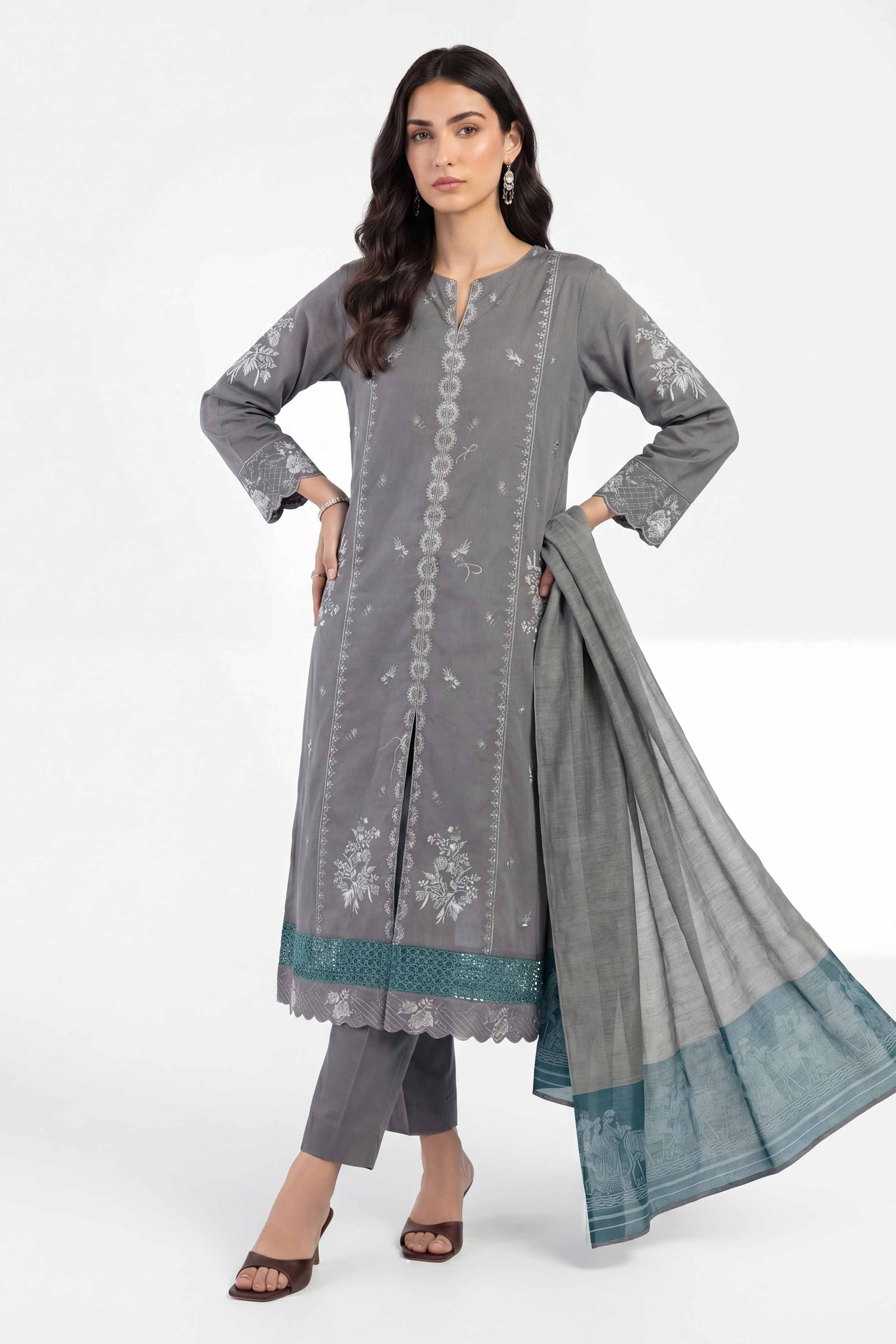3 Piece - Embroidered Suit - KFE26-214