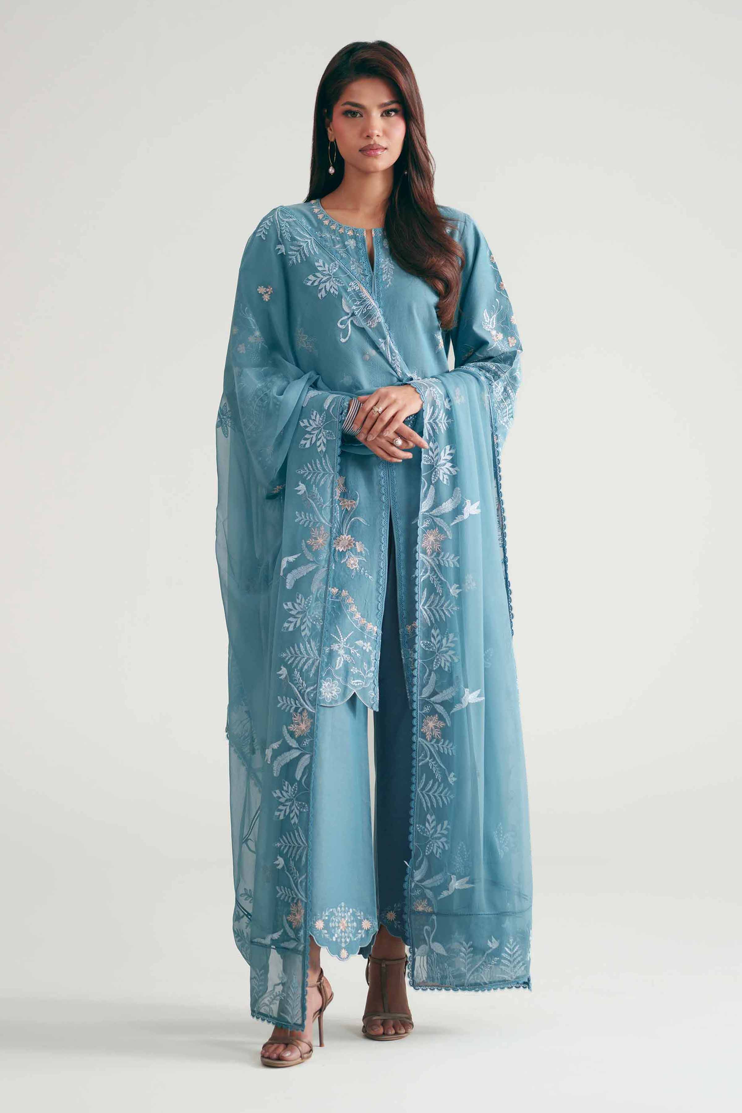 3 Piece - Embroidered Suit - KFE26-218