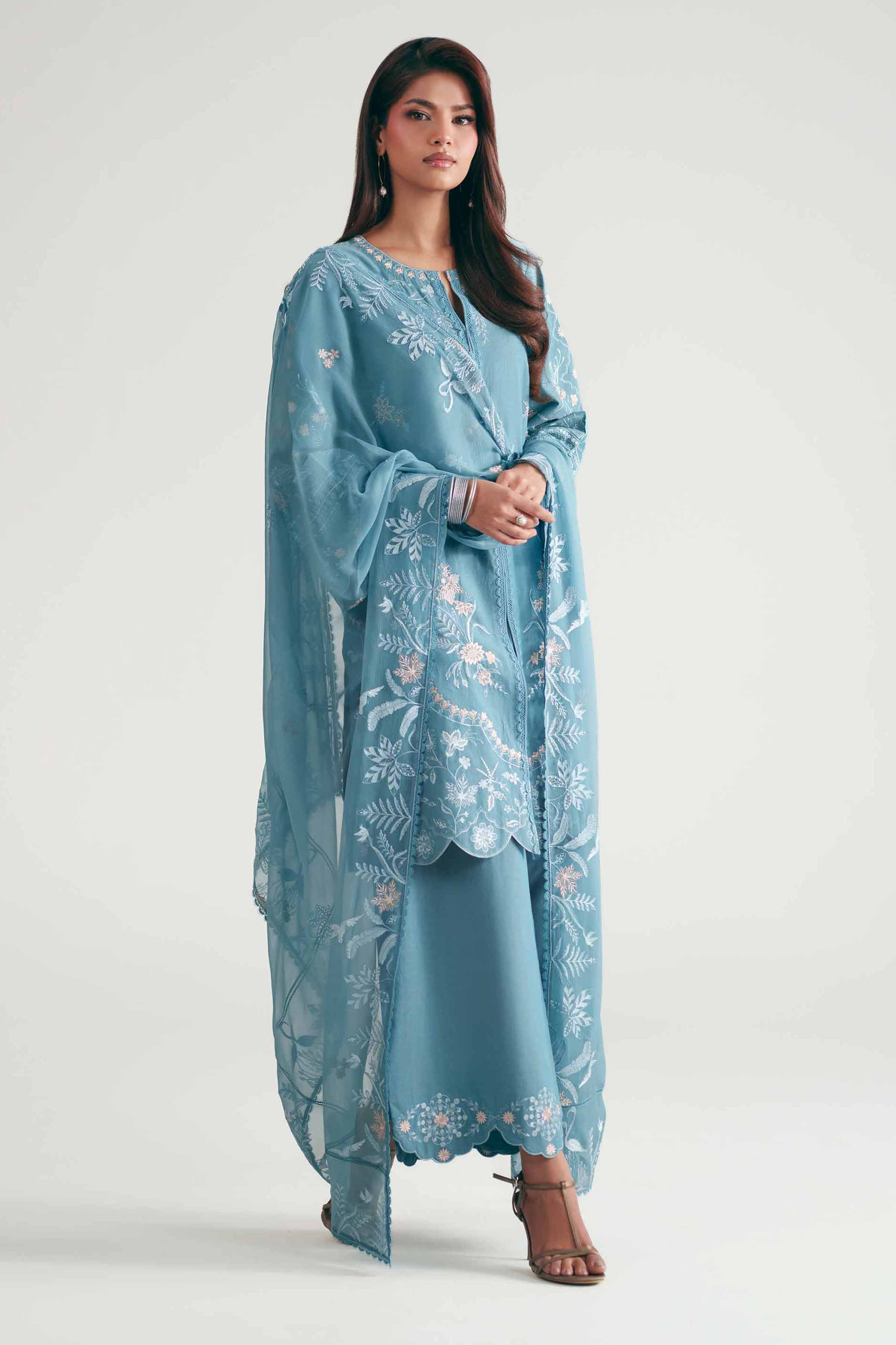 3 Piece - Embroidered Suit - KFE26-218