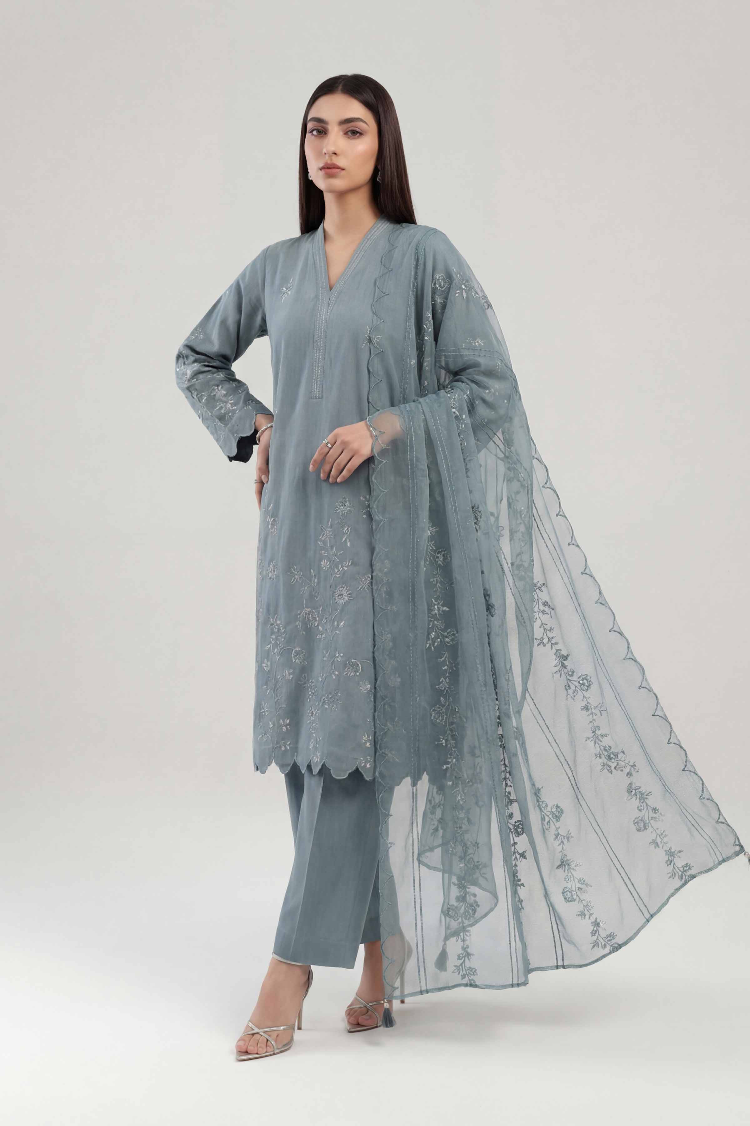 3 Piece - Embroidered Suit - KFE26-220
