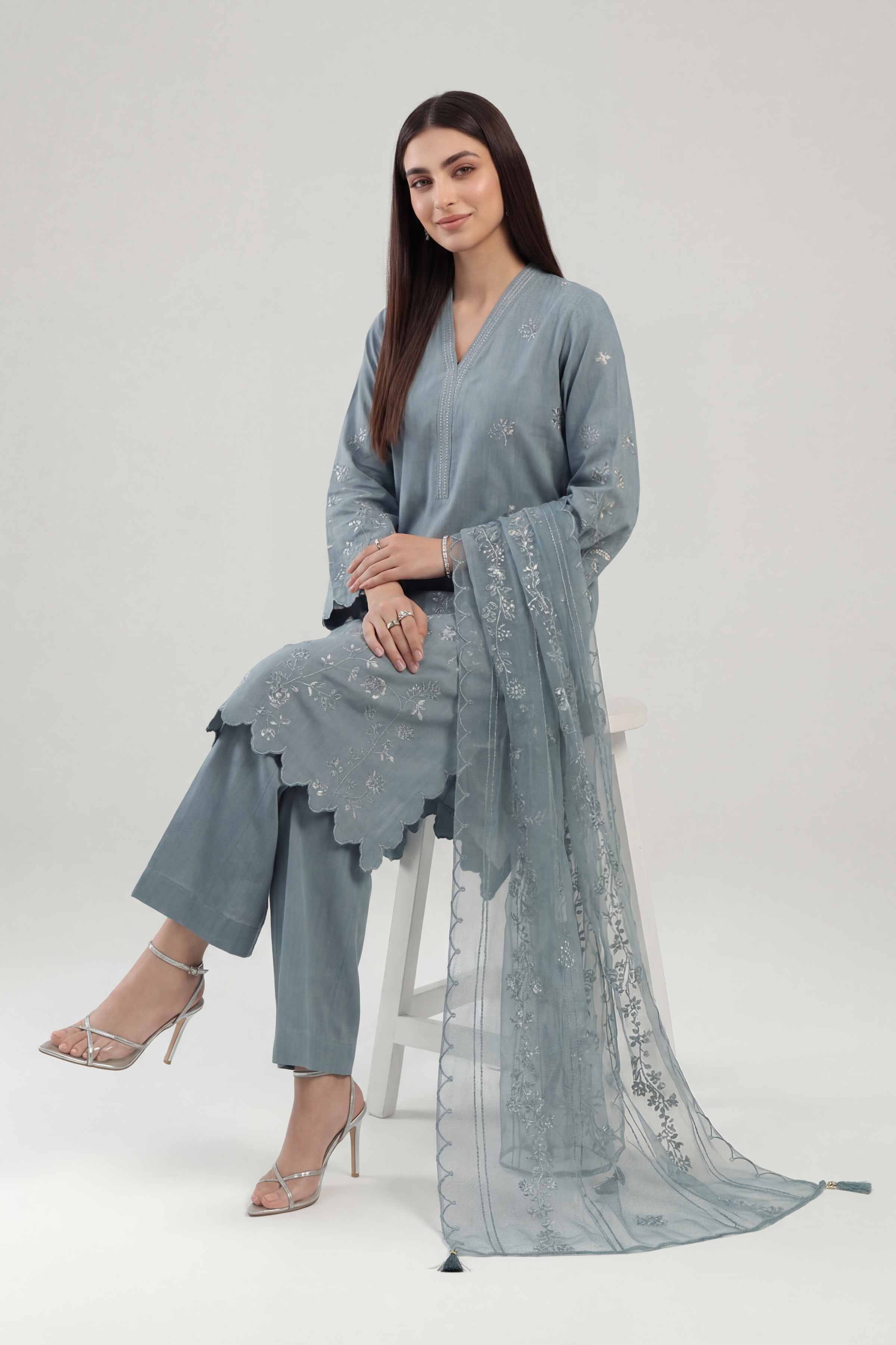 3 Piece - Embroidered Suit - KFE26-220
