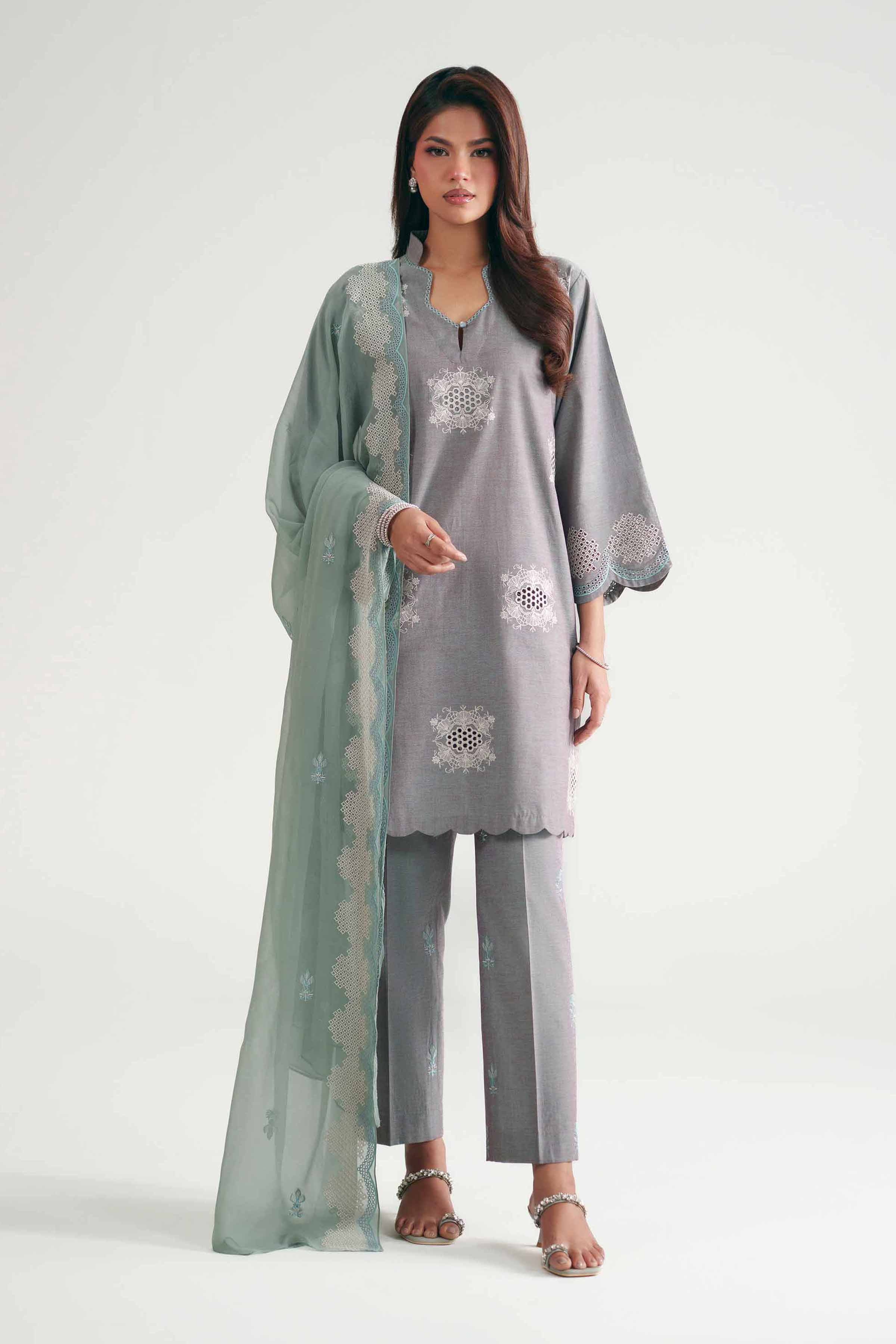 3 Piece - Embroidered Suit - KFE26-222