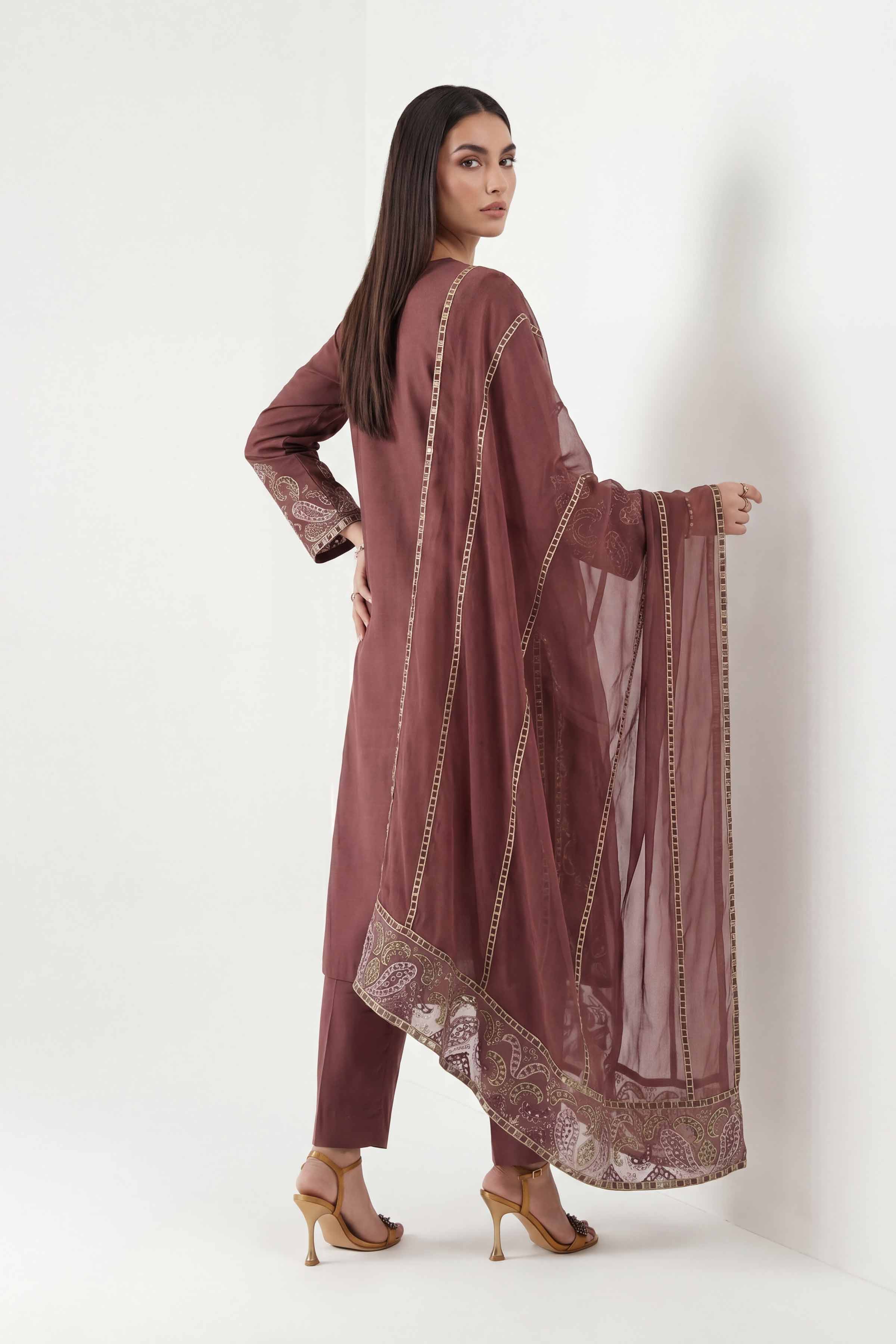 3 Piece - Embroidered Suit - KFE26-223