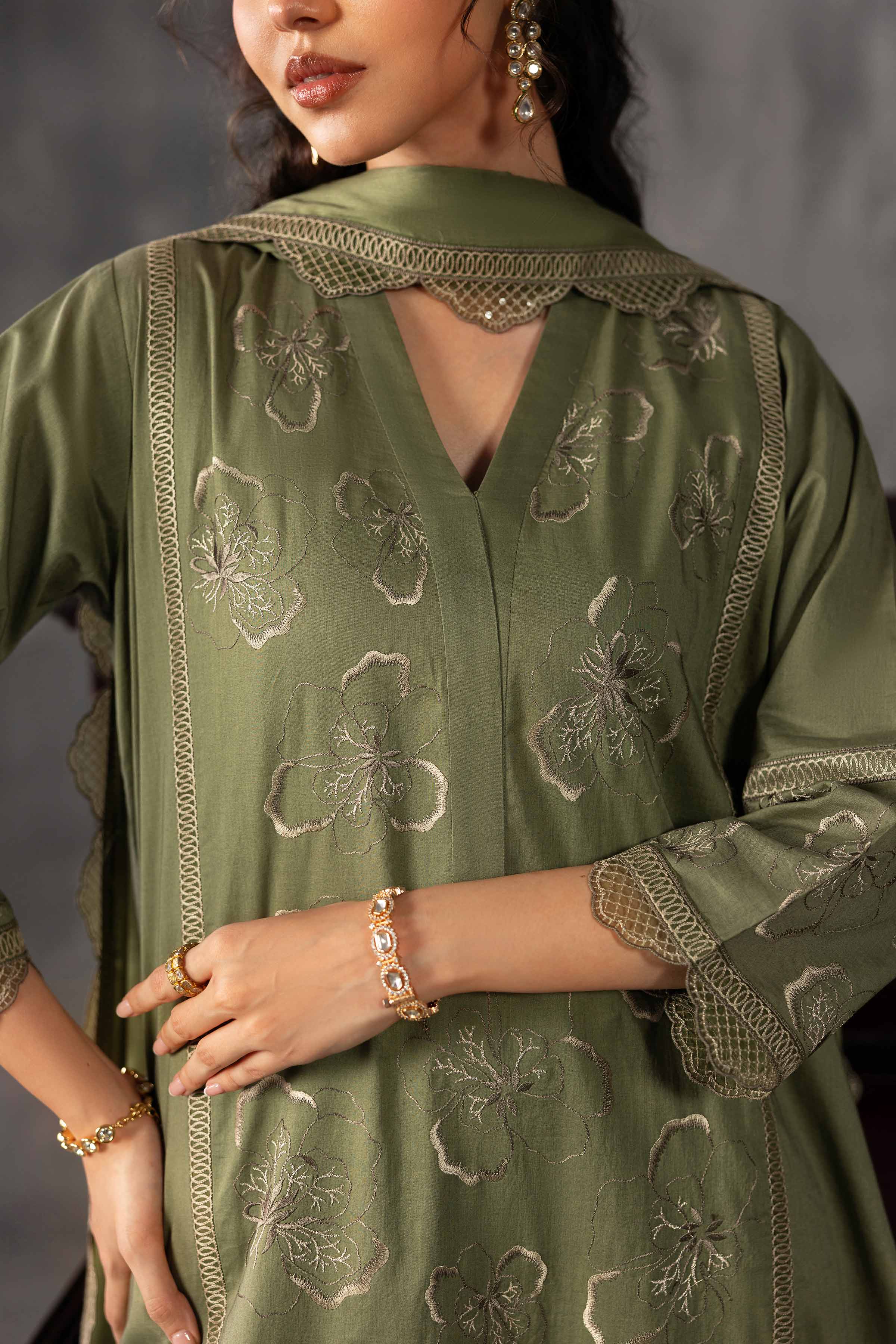 3 Piece - Embroidered Suit - KFE26-225